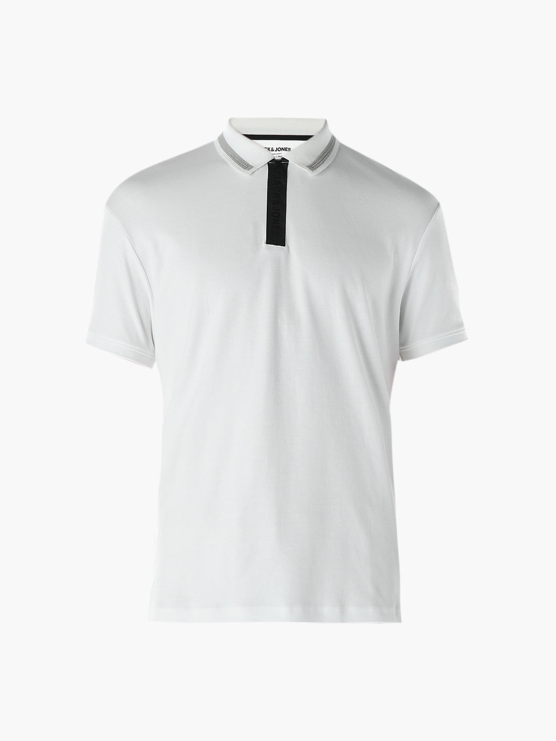 Logo Print Zipped Polo