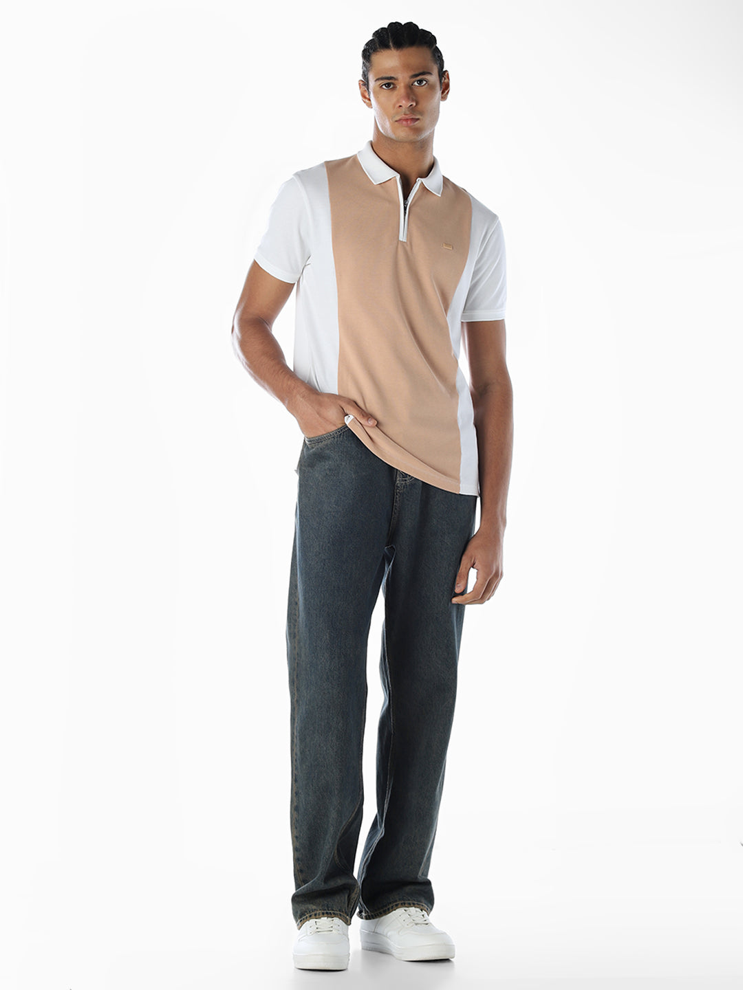 Colourblocked Cut & Sew Polo