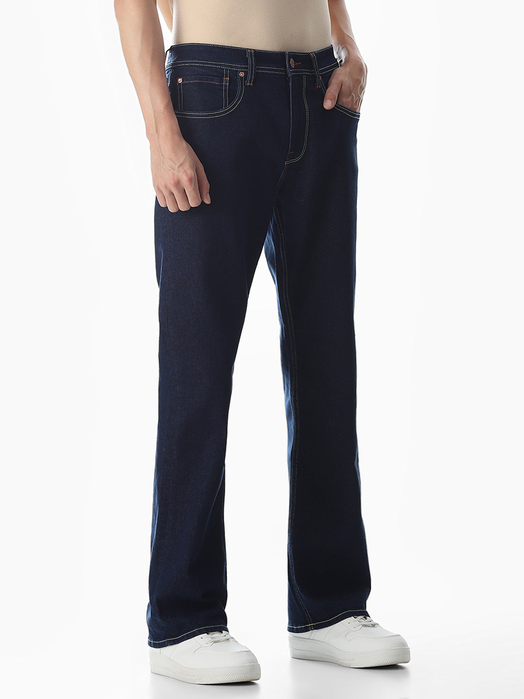 High Rise Cliff Bootcut Jeans - Dark Blue