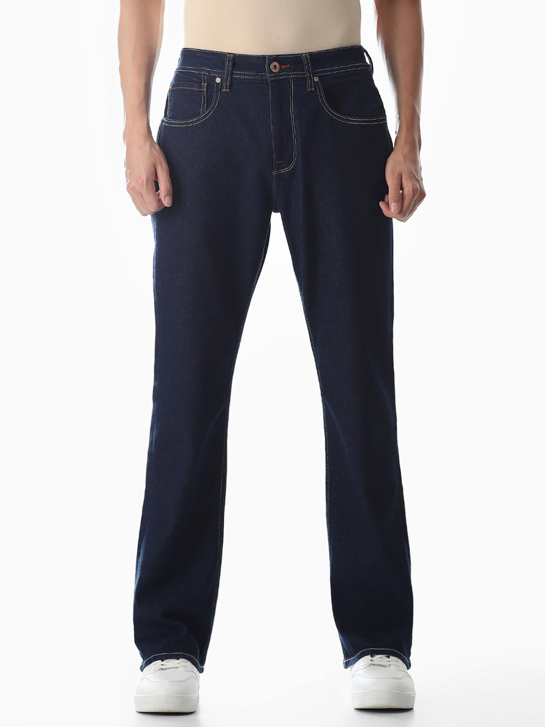 High Rise Cliff Bootcut Jeans - Dark Blue