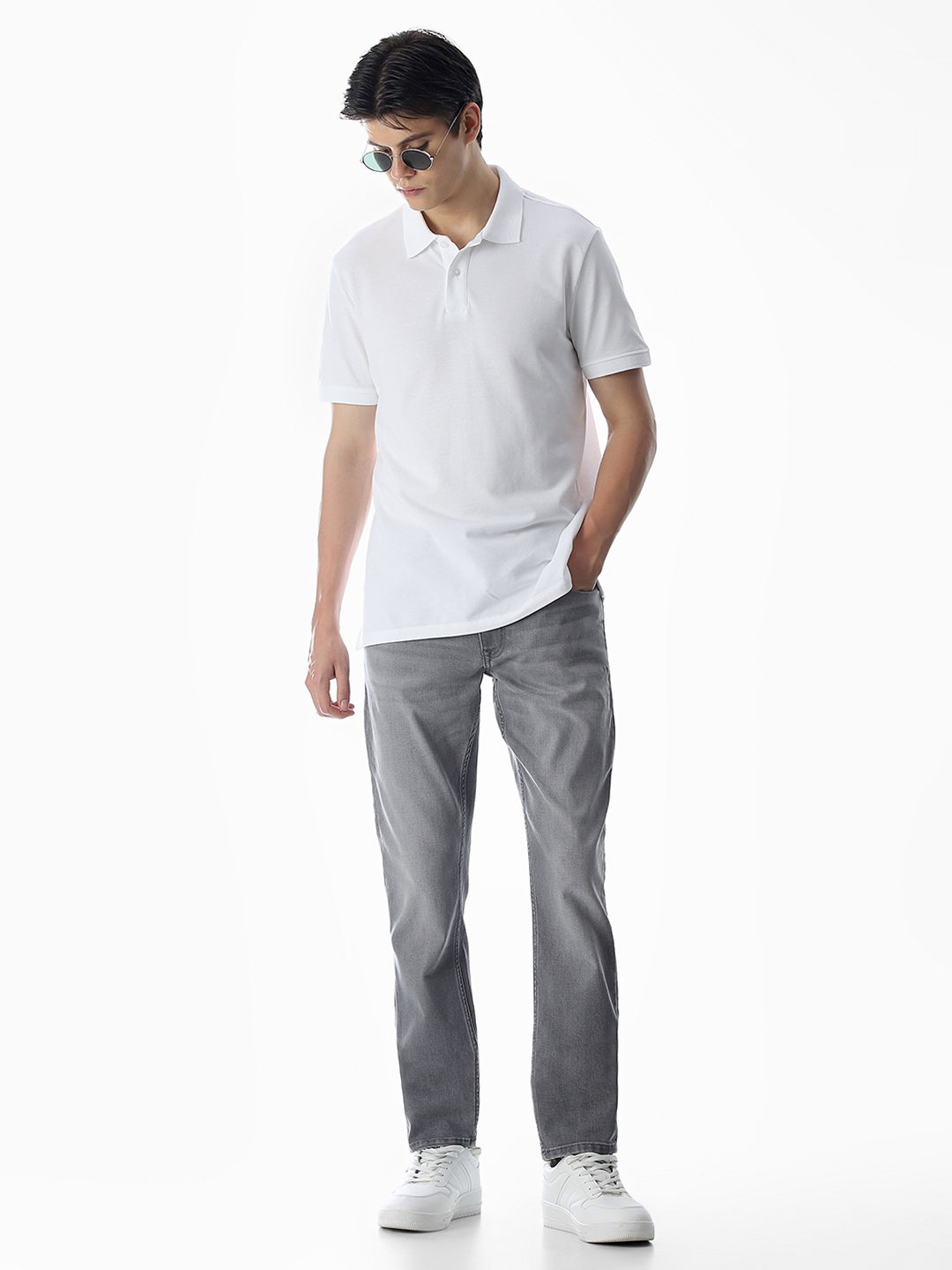 Glenn Slim Fit Jeans - Light Grey