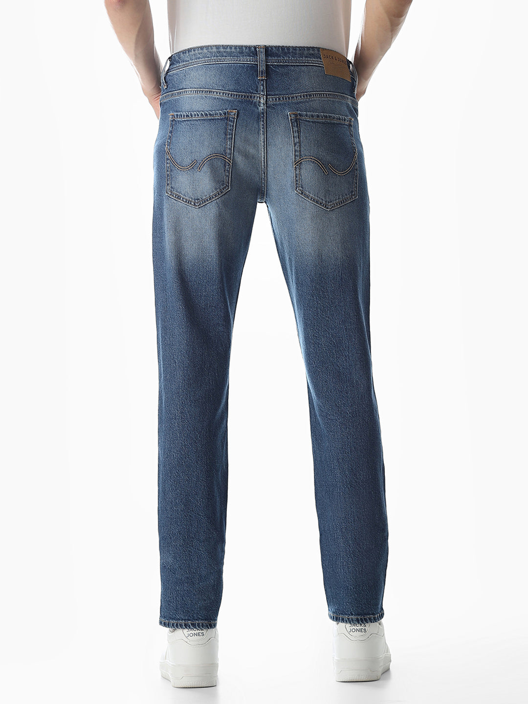 Washed Glenn Slim Fit Jeans - Medium Blue