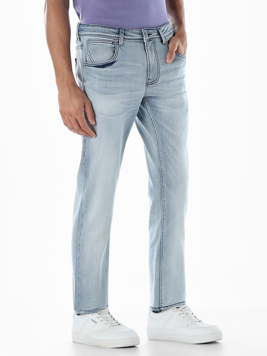 Light Blue 5 Pocket Clark Regular Fit Jeans