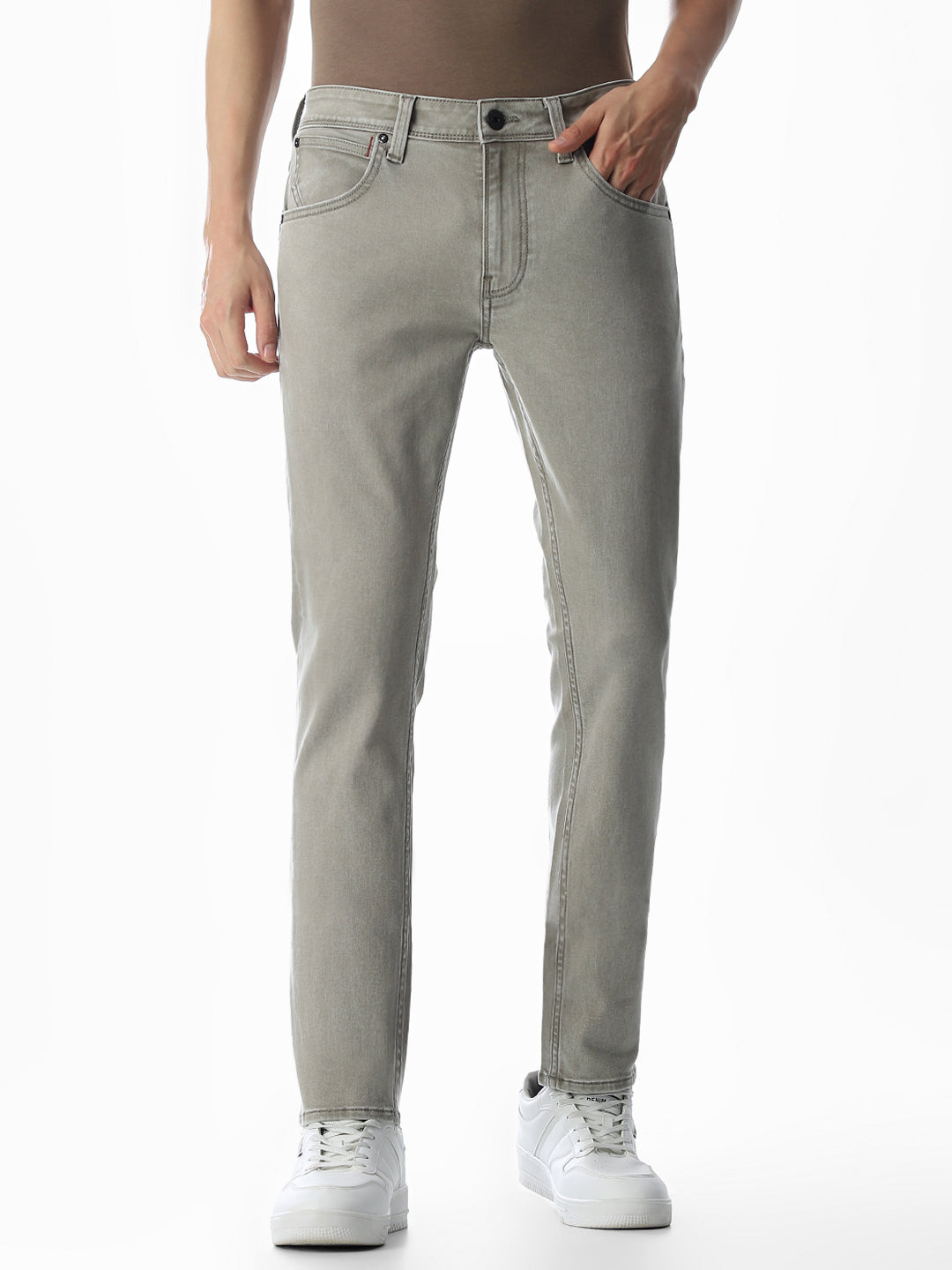 5 Pocket Grey Ben Skinny Jeans