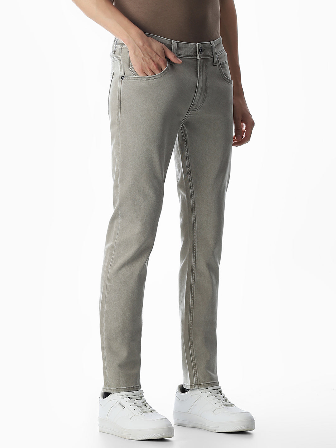 5 Pocket Grey Ben Skinny Jeans