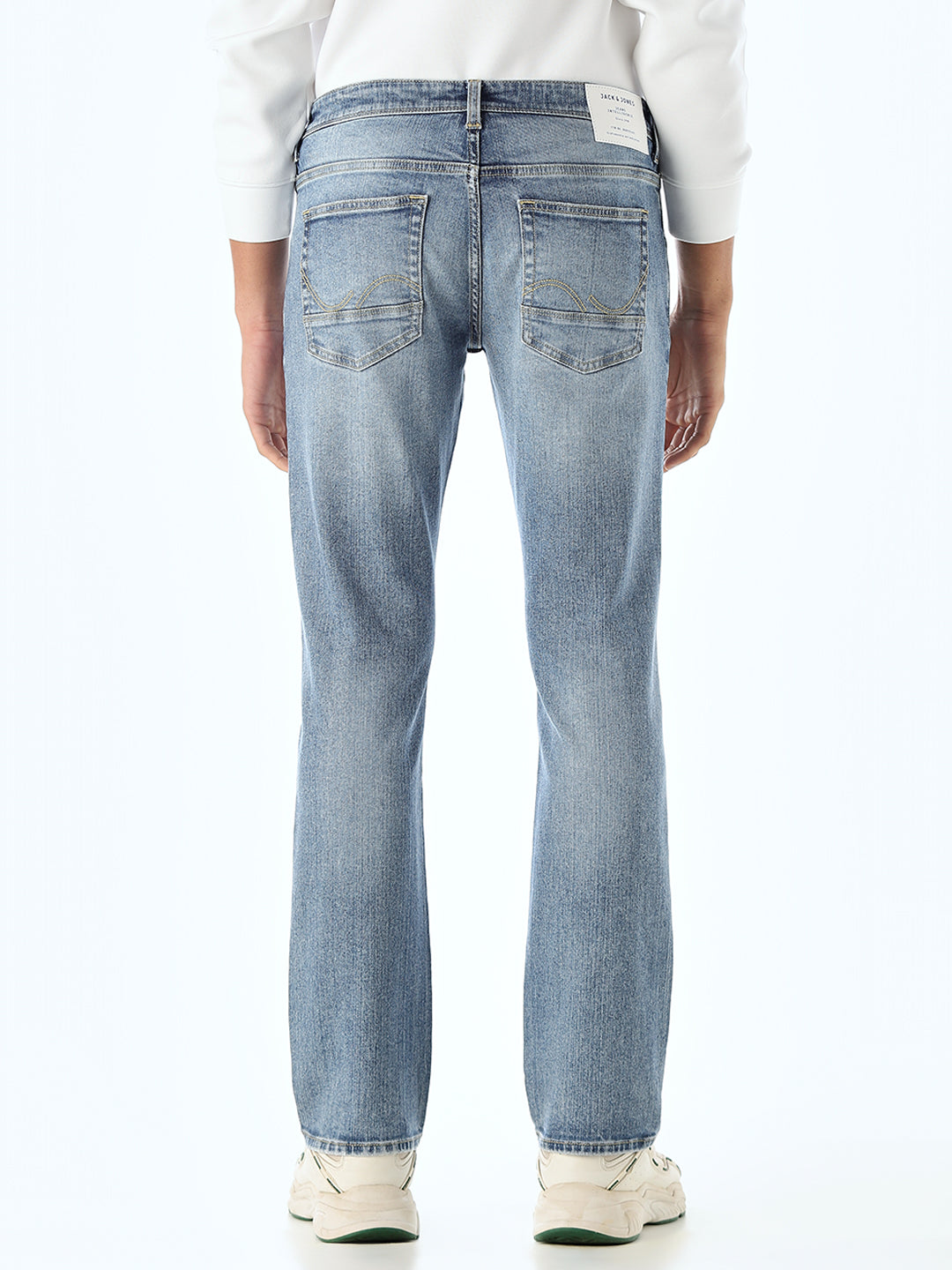 Mildly Distressed 5 Pocket Regular Fit Jeans