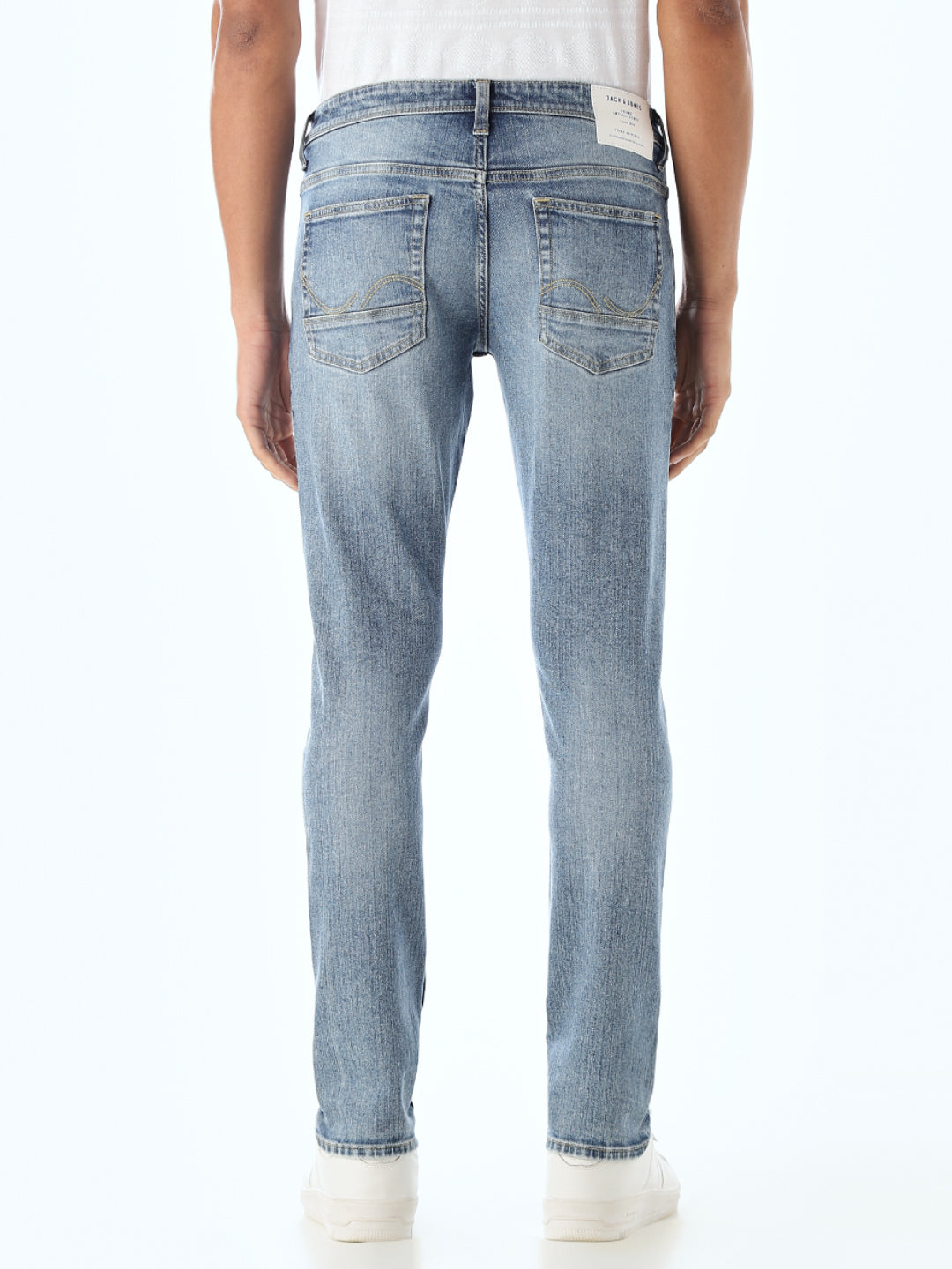 Mildly Distressed 5 Pocket Slim Fit Jeans