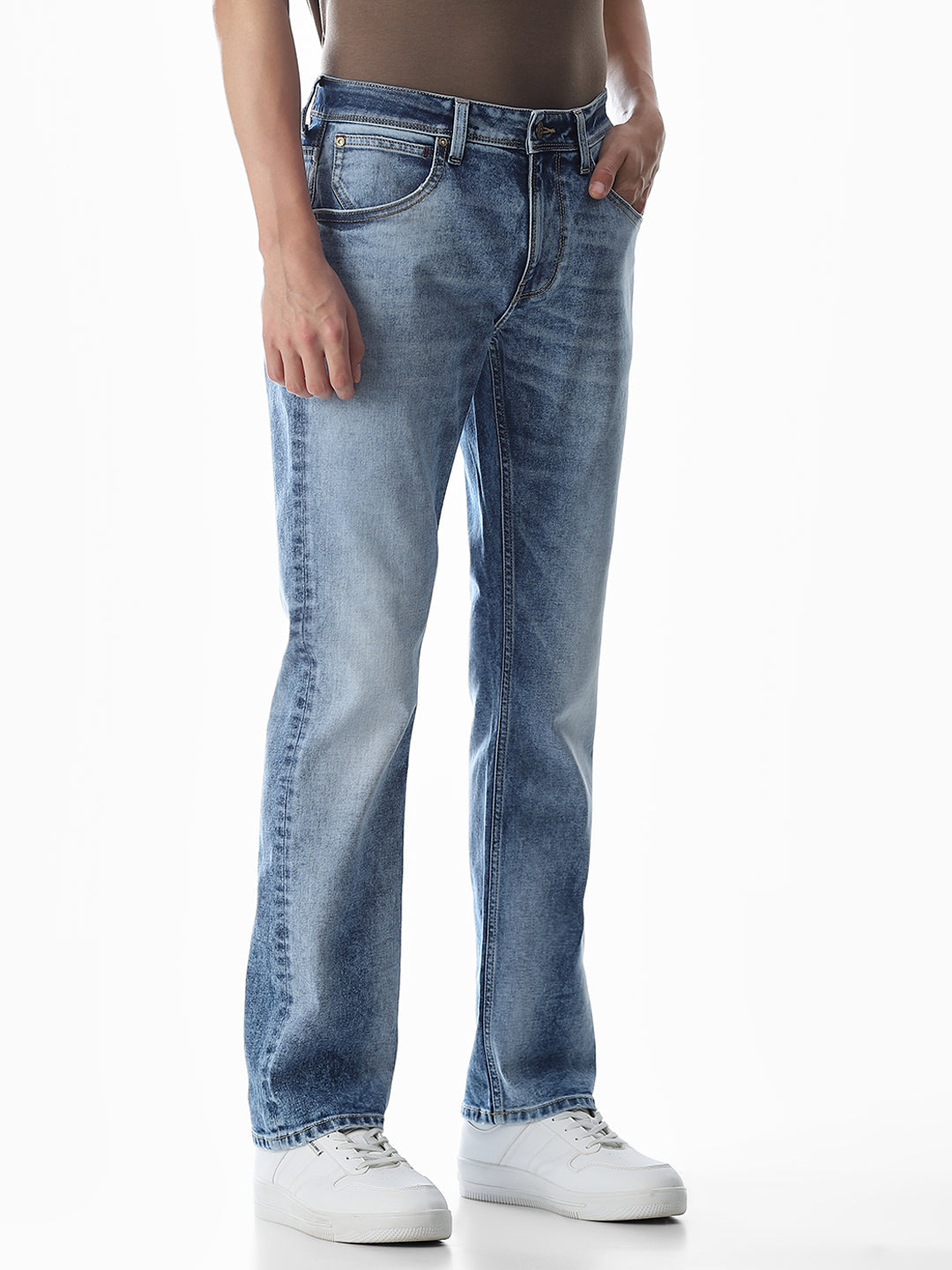 Heavily Washed Clark Regular Fit Jeans