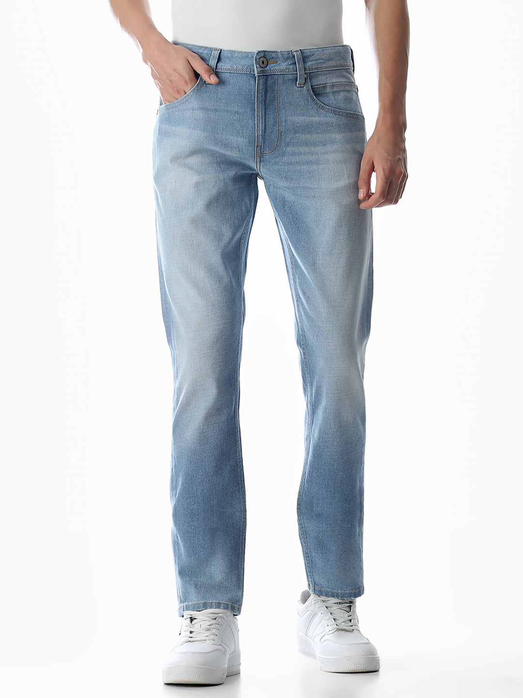 Washed Glenn Slim Fit Jeans - Light Blue
