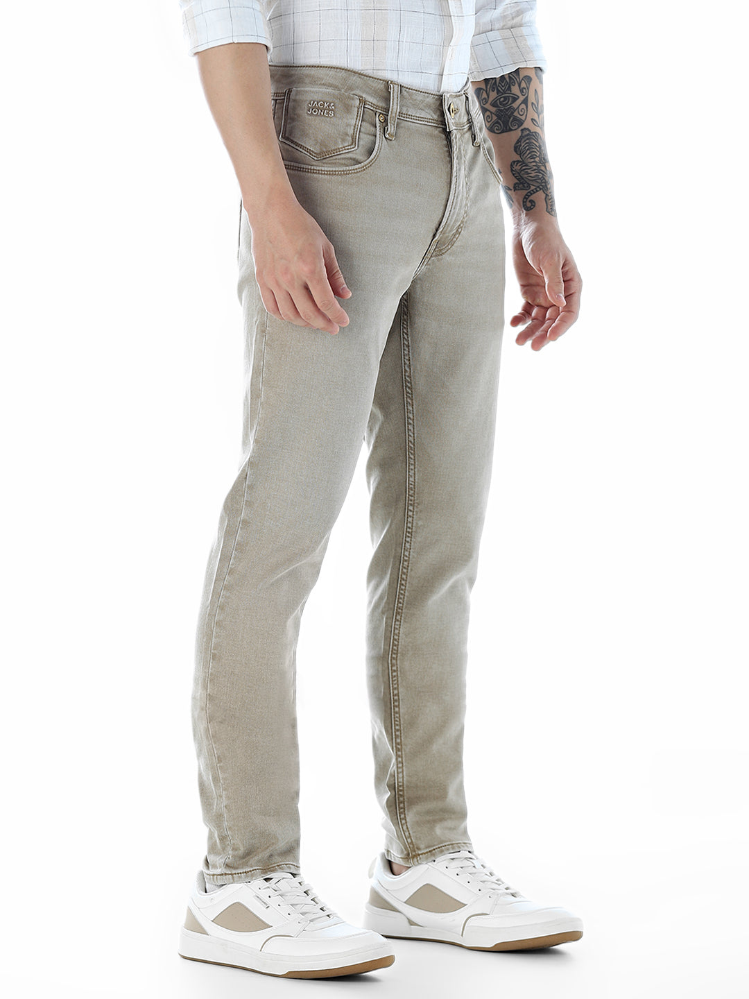 Khaki 5 Pocket Ben Skinny Jeans