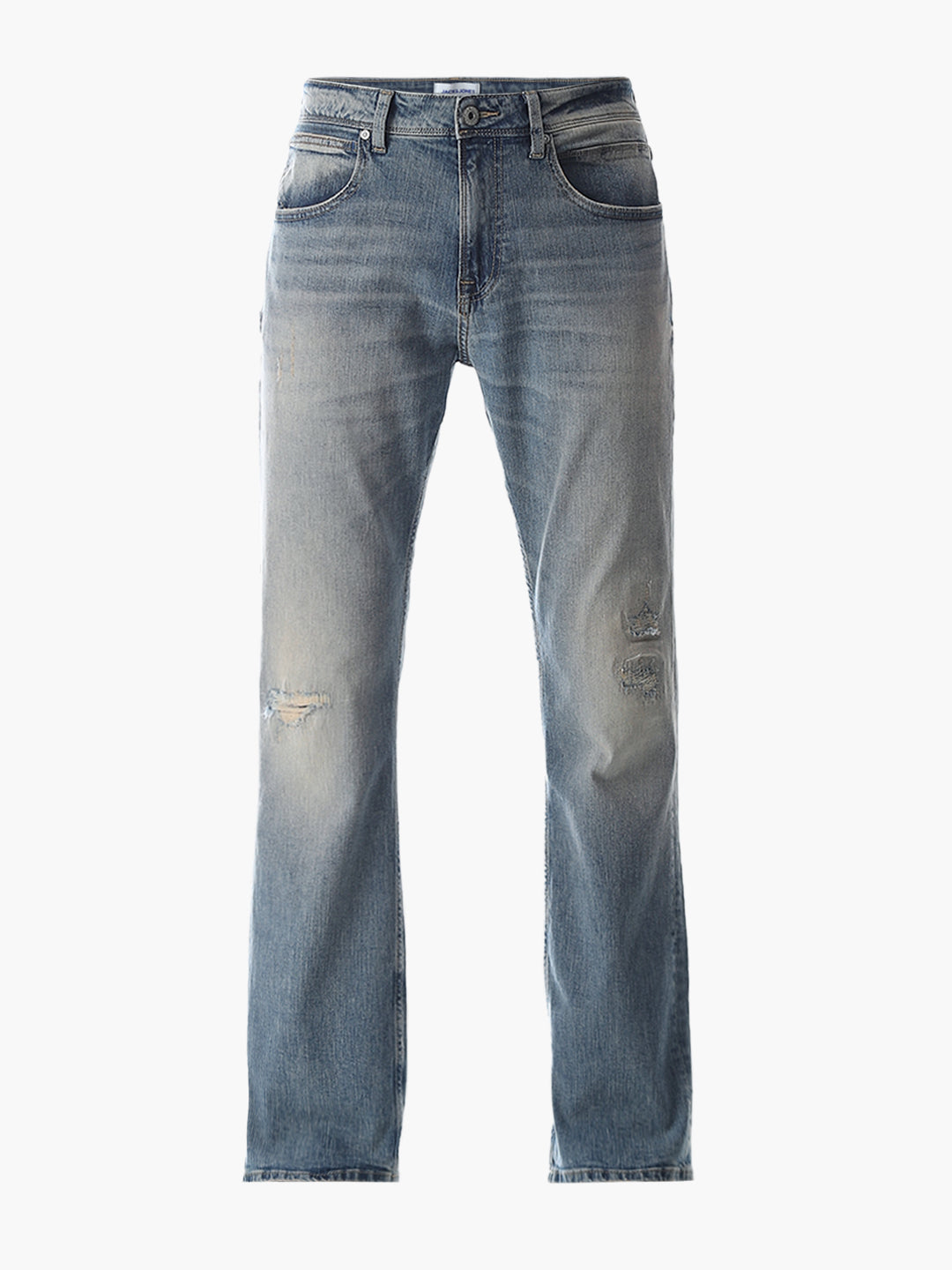 Mildly Distressed Cliff Bootcut Jeans