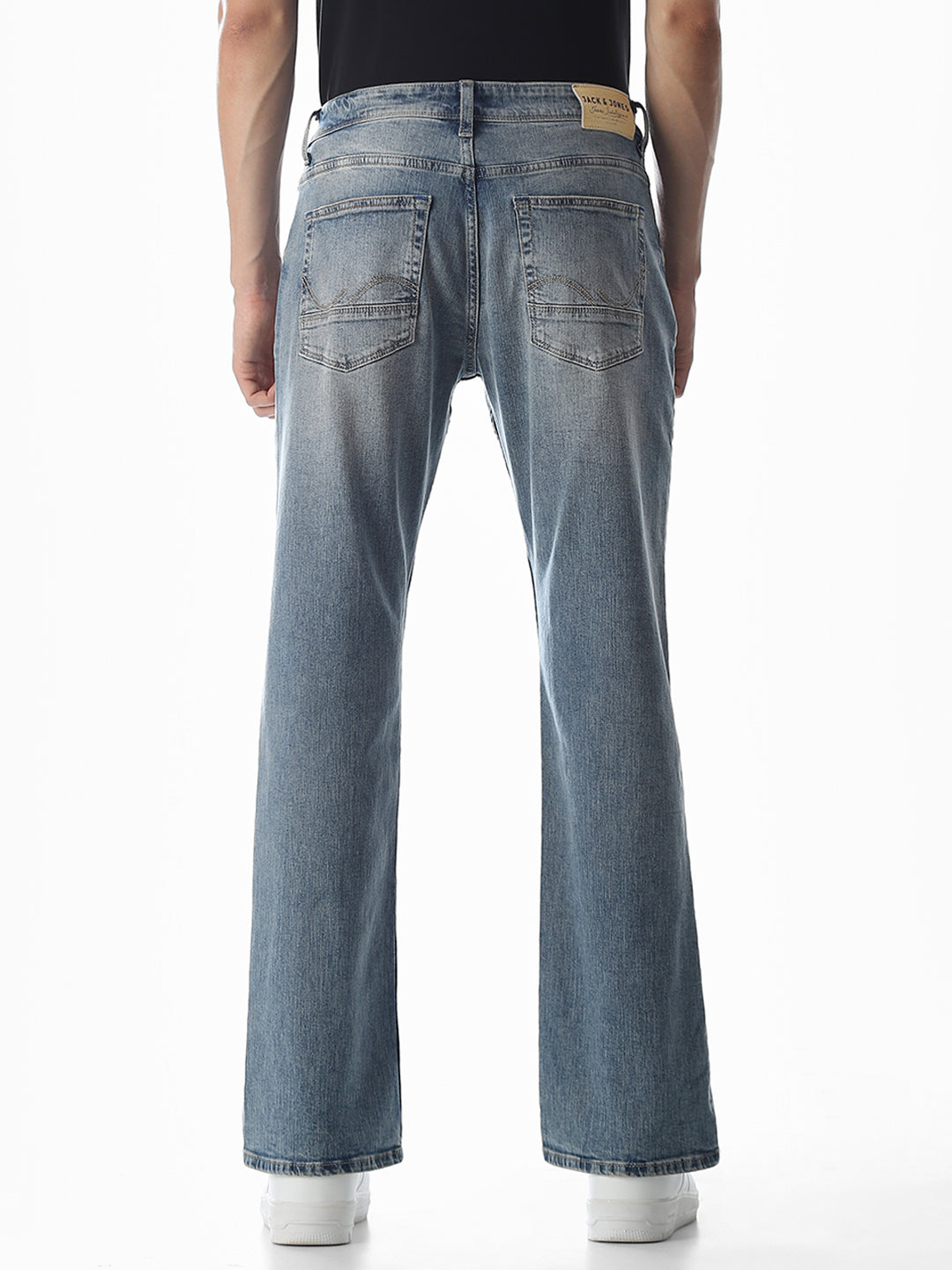 Mildly Distressed Cliff Bootcut Jeans