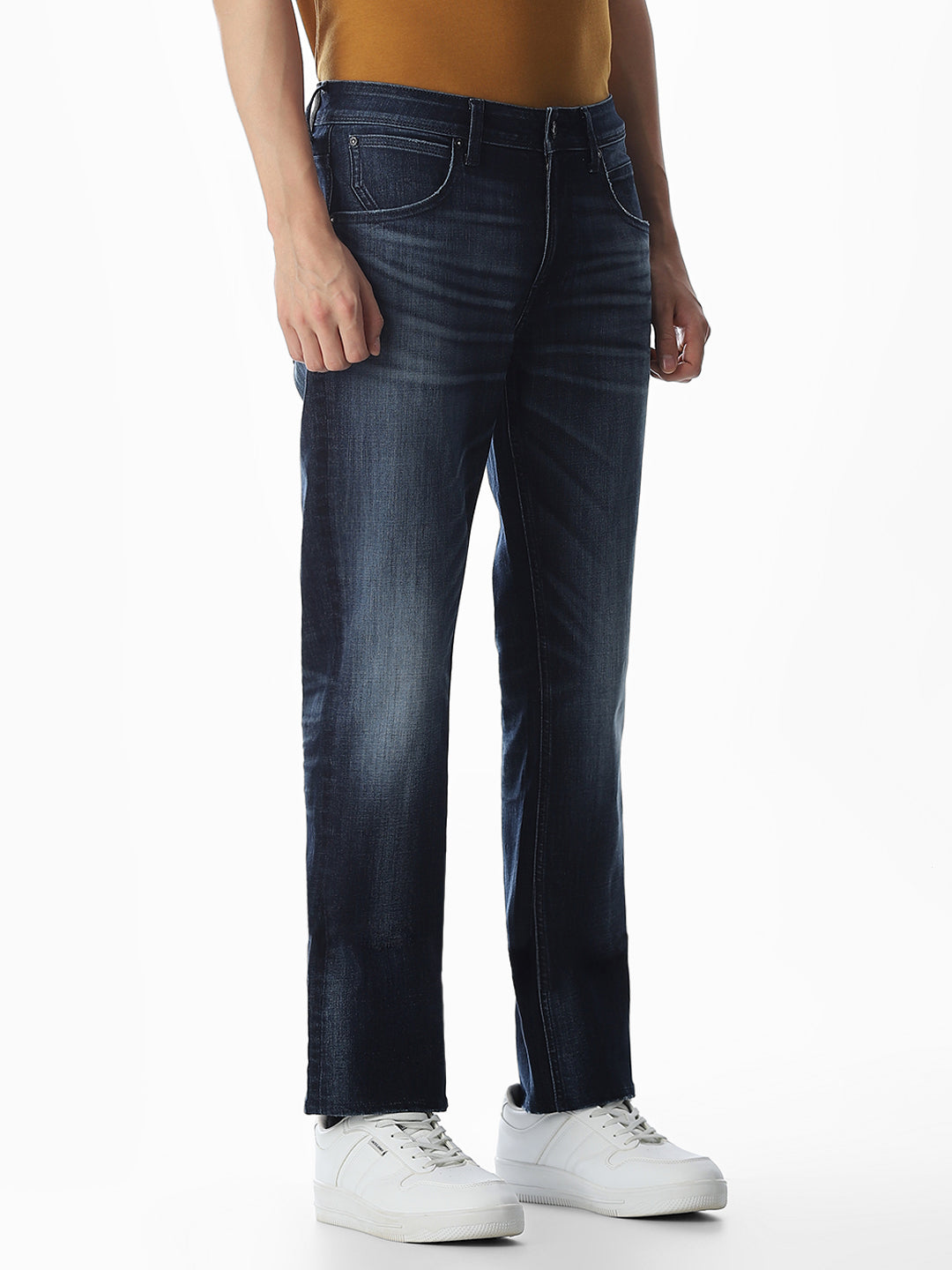 Dark Blue 5 Pocket Regular Fit Jeans