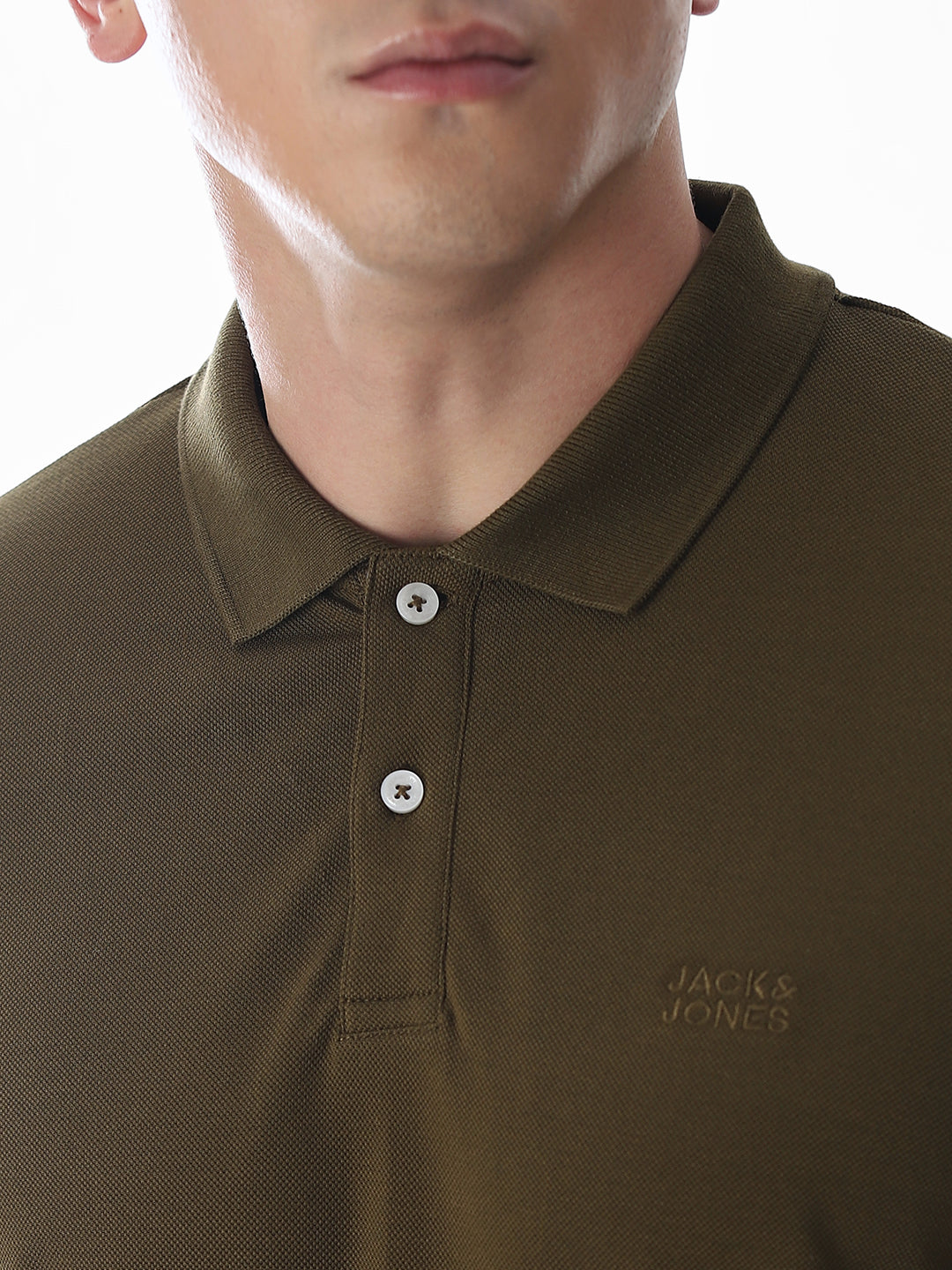 Button Placket Polo - Green