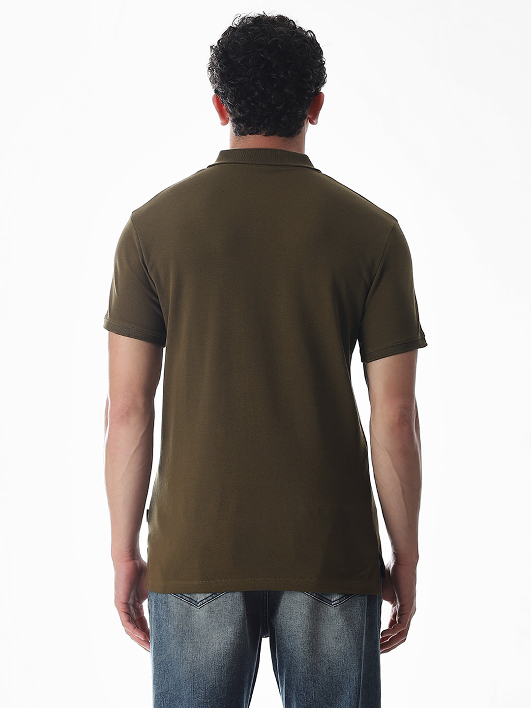 Button Placket Polo - Green