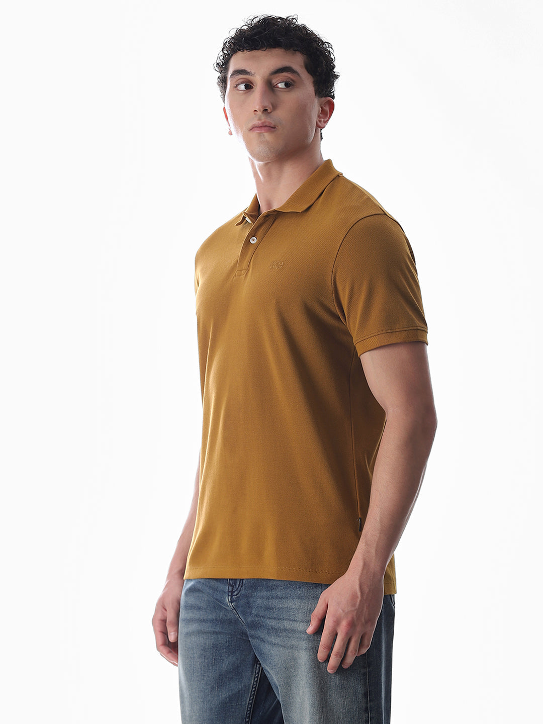 Button Placket Polo - Brown