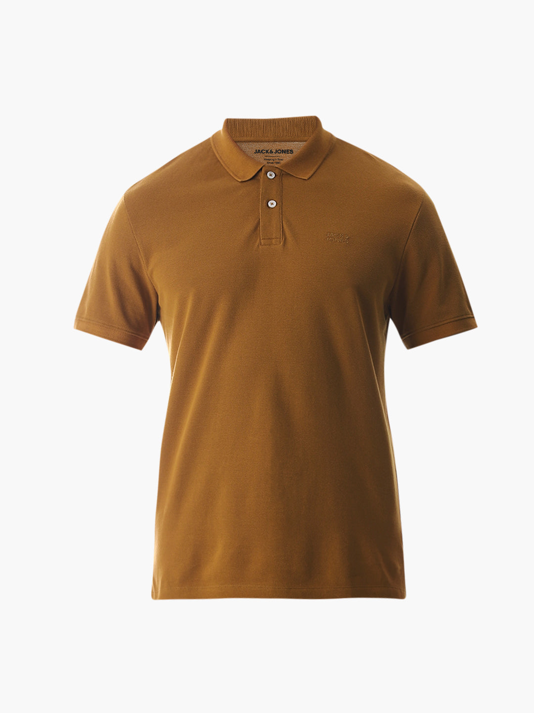 Button Placket Polo - Brown