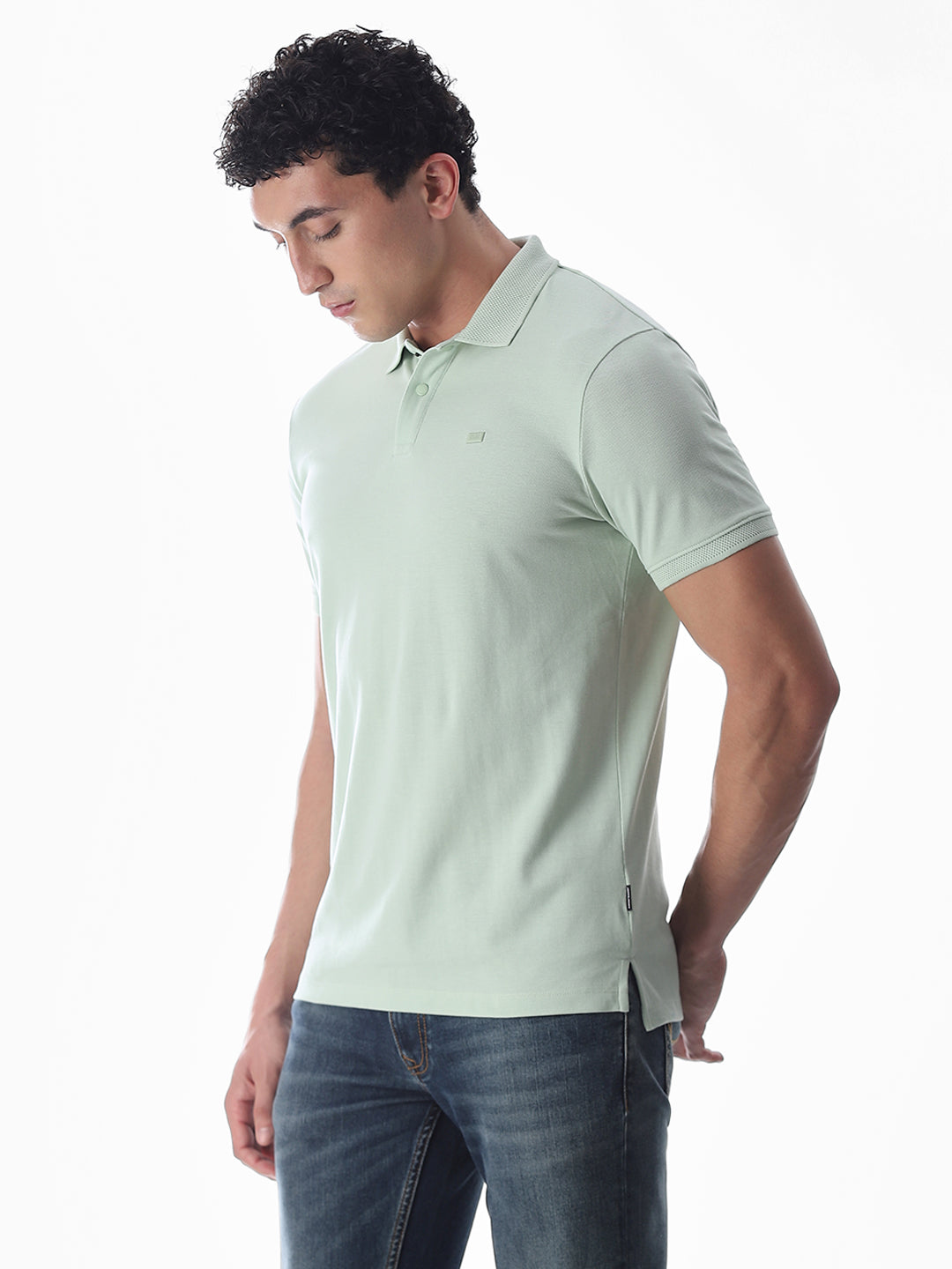 Button Placket Polo - Light Green