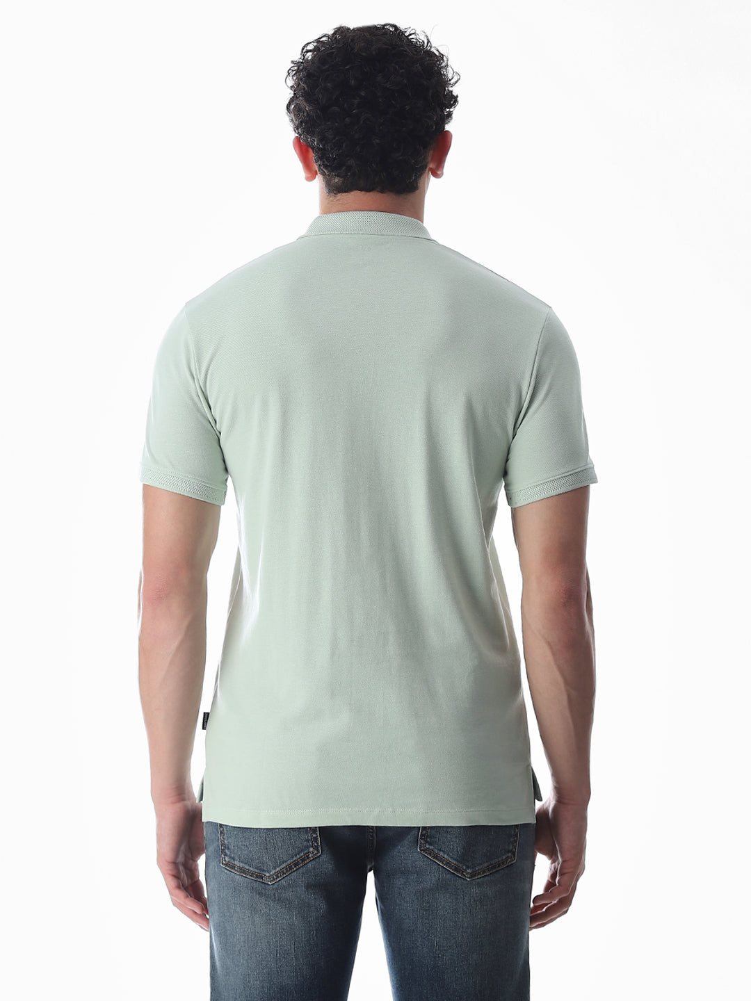 Button Placket Polo - Light Green