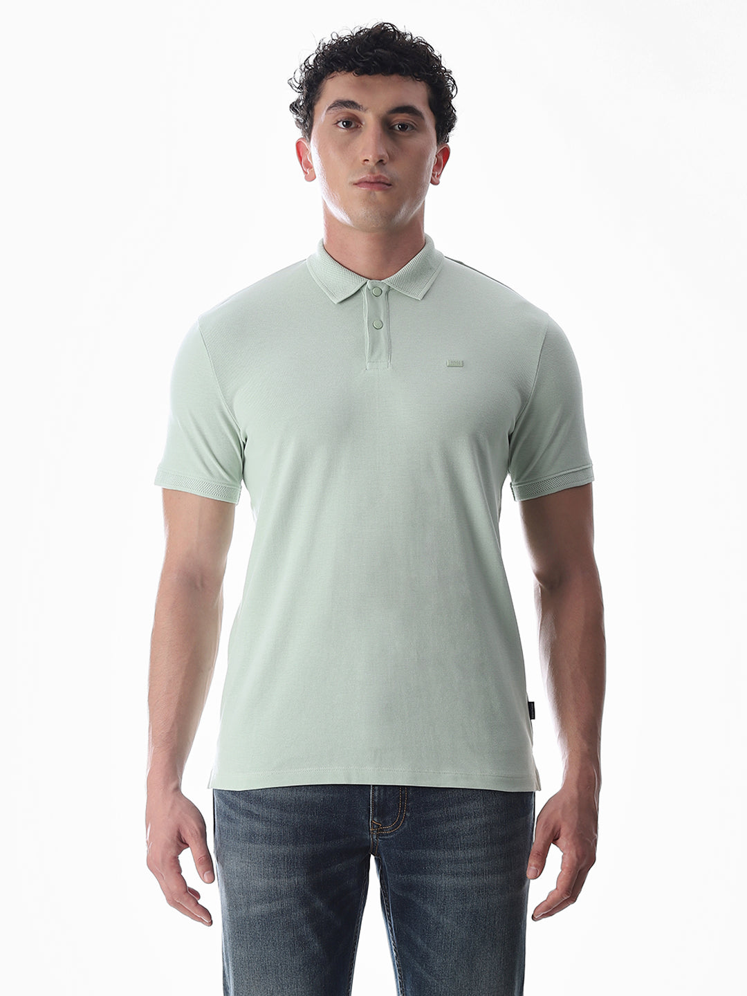 Button Placket Polo - Light Green