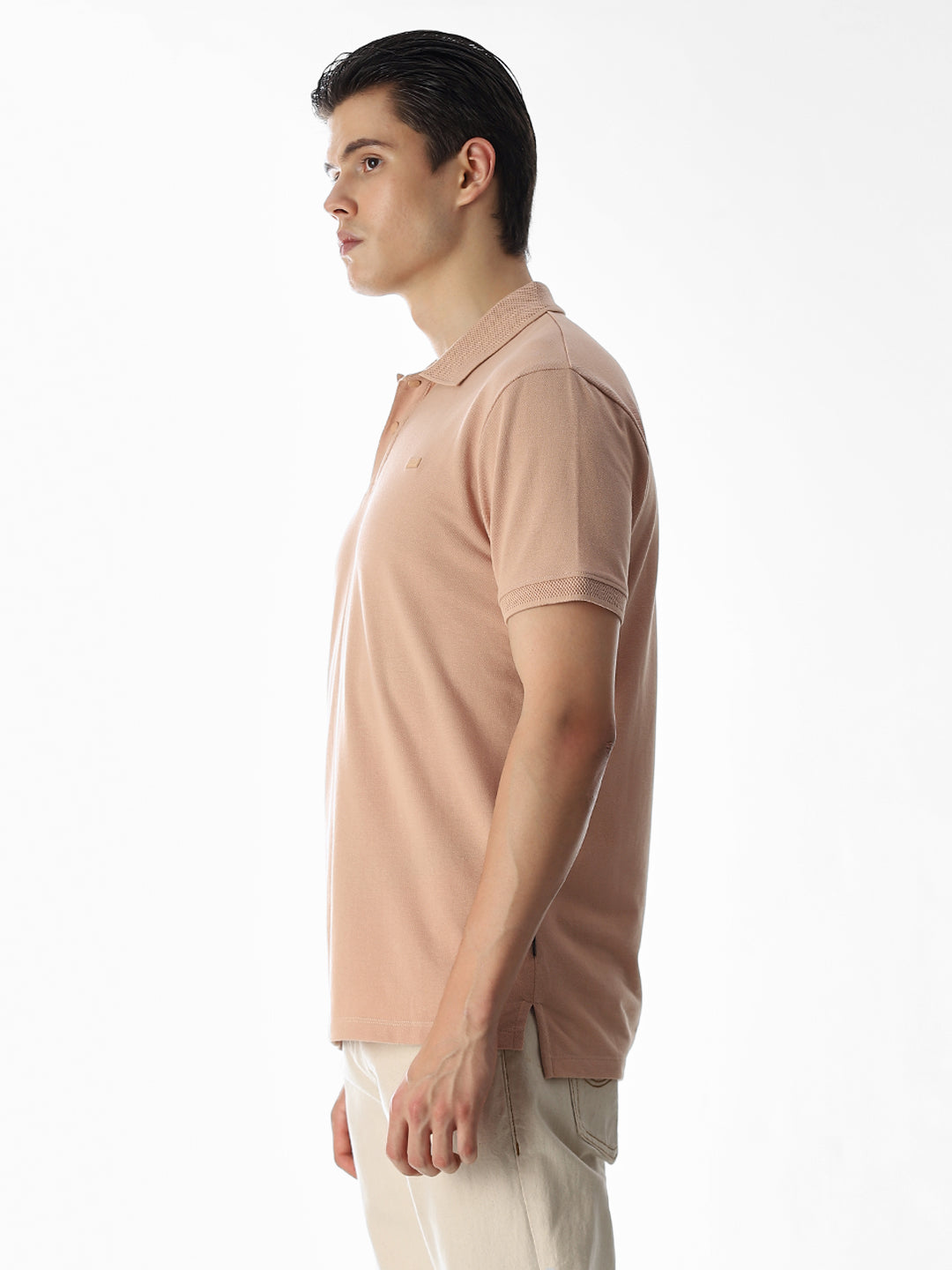 Button Placket Polo - Orange