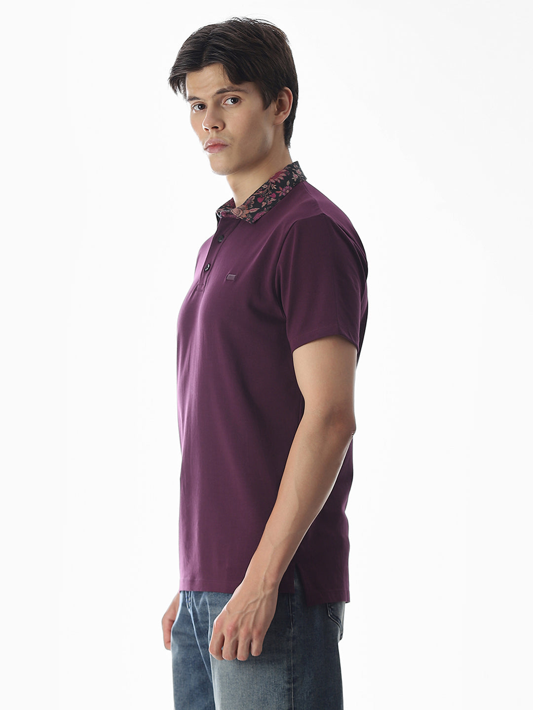 Printed Collar Regular Fit Polo