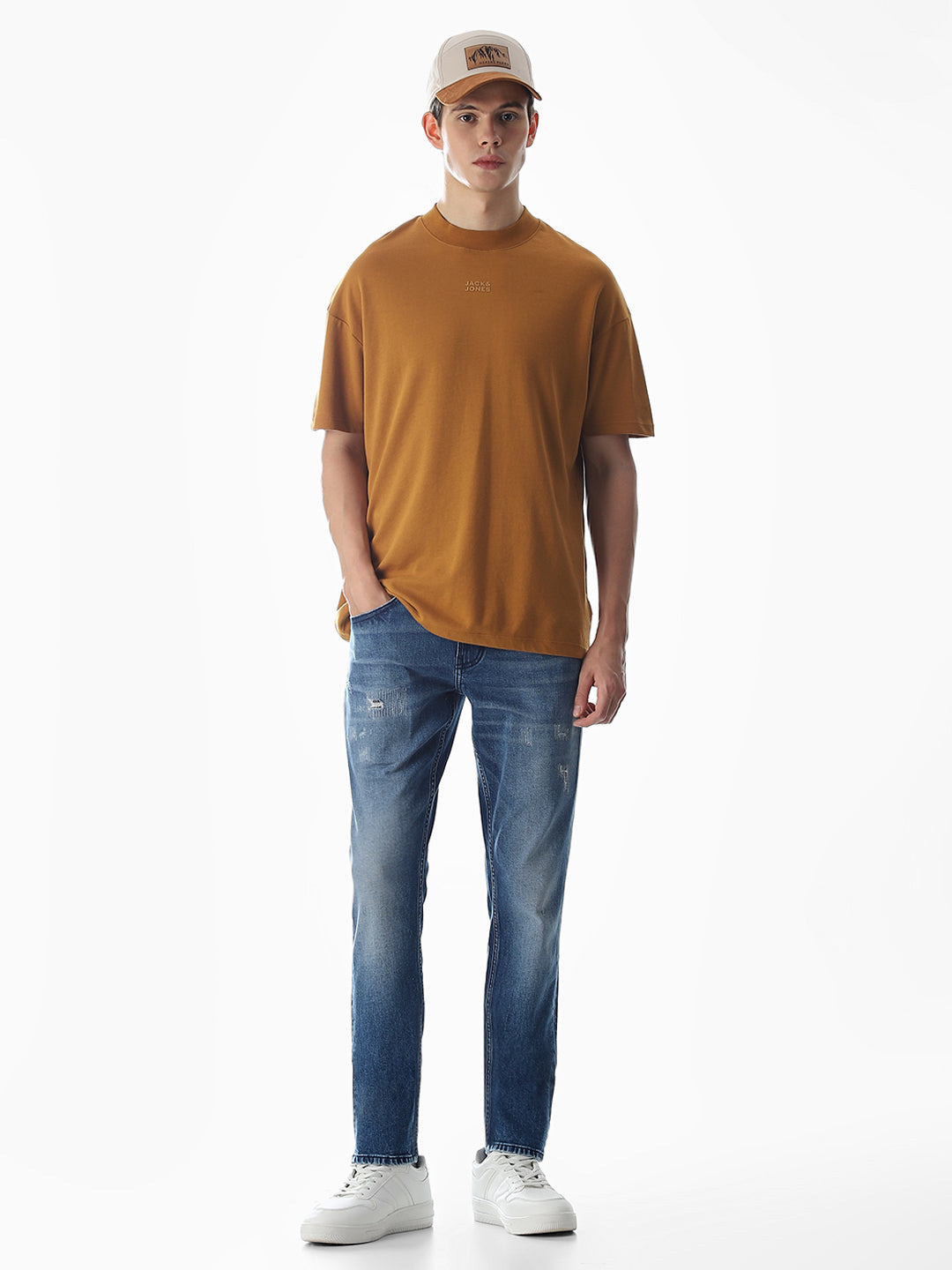 Distressed Glenn Slim Fit Jeans - Blue