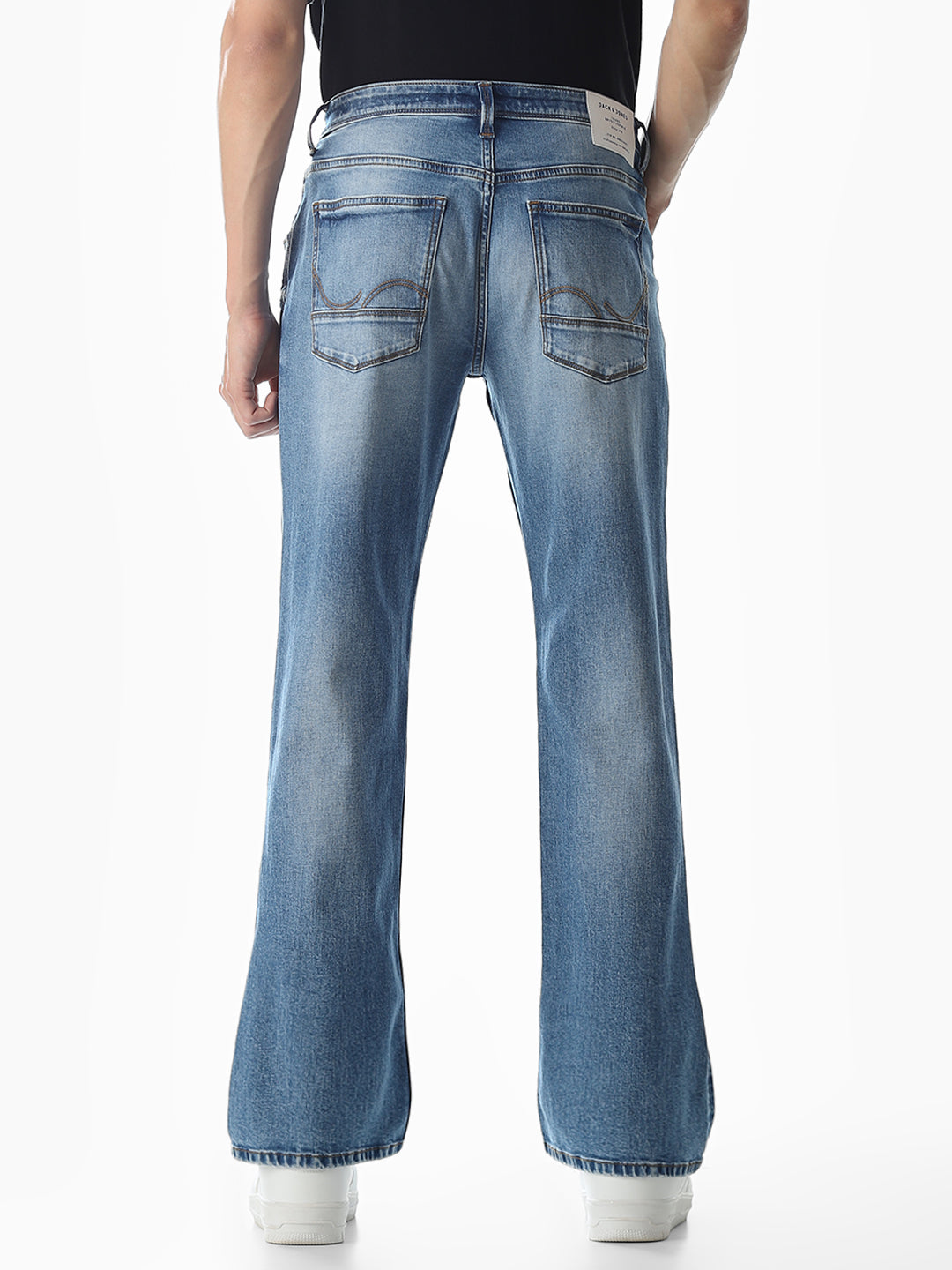 Mildly Distressed Cliff Bootcut Jeans