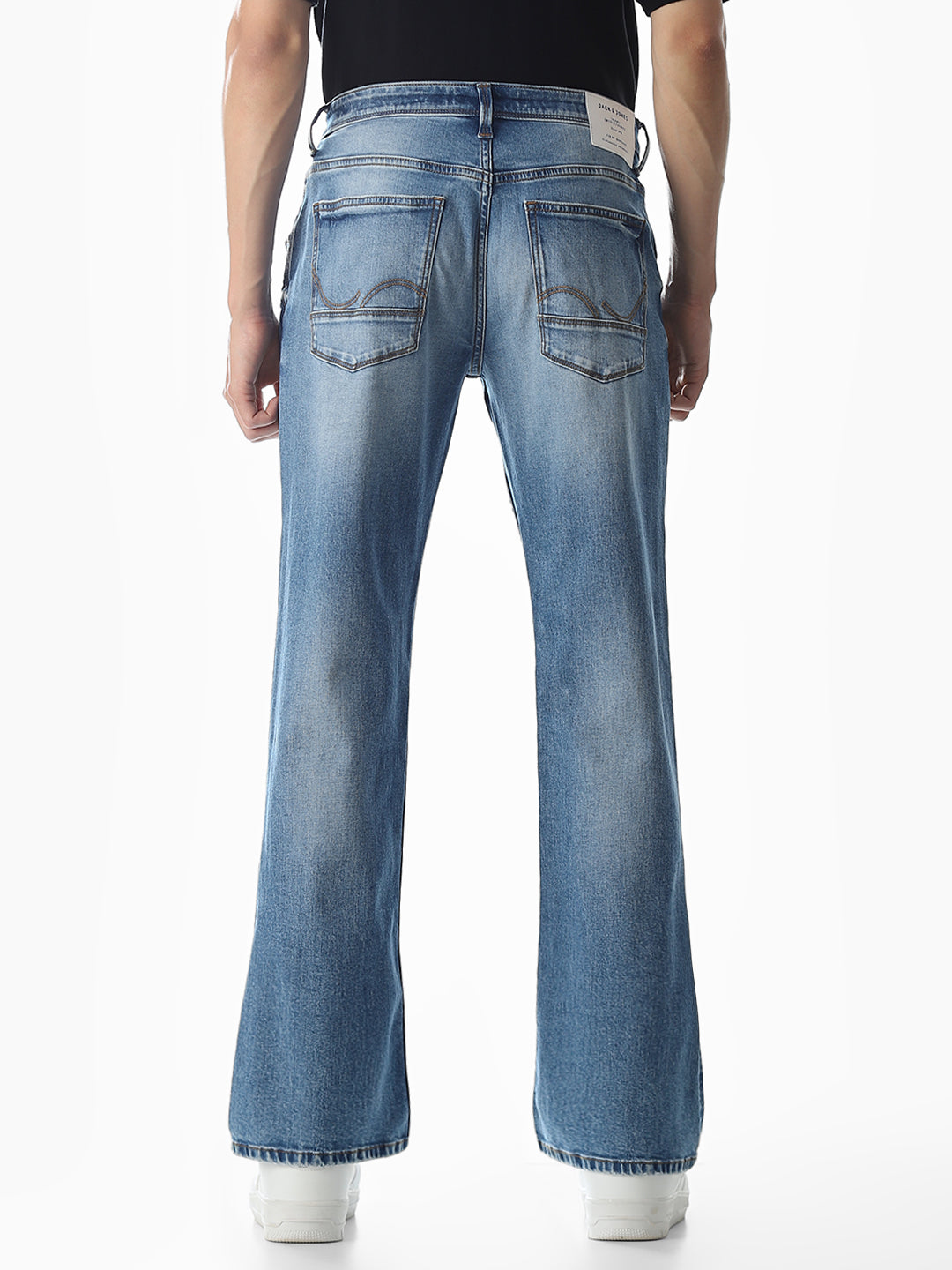 Mildly Distressed Cliff Bootcut Jeans