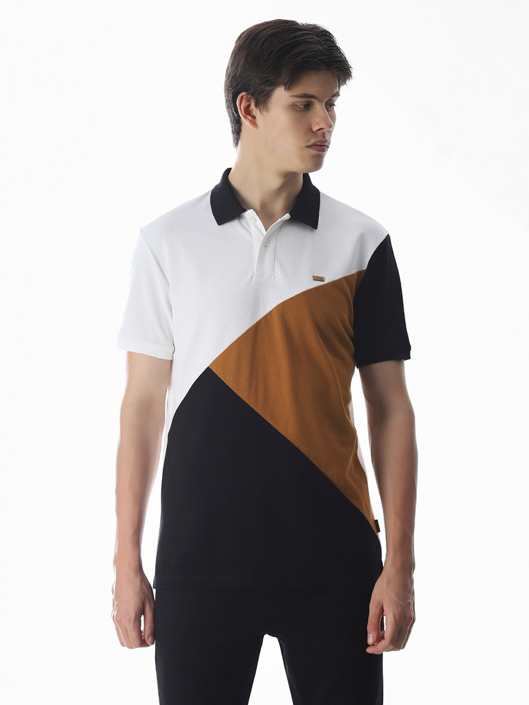 Cut & Sew Colourblocked Polo