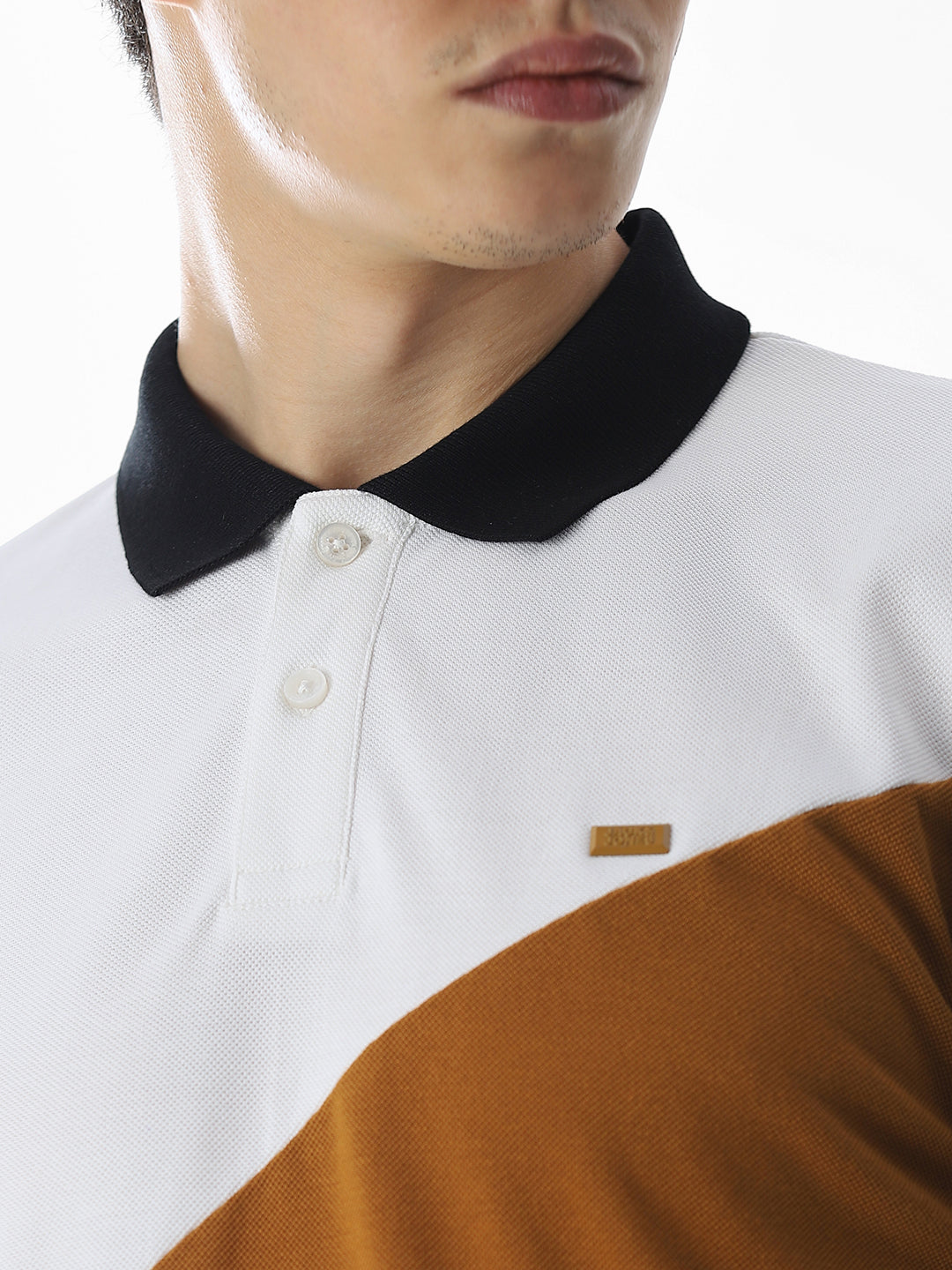 Cut & Sew Colourblocked Polo
