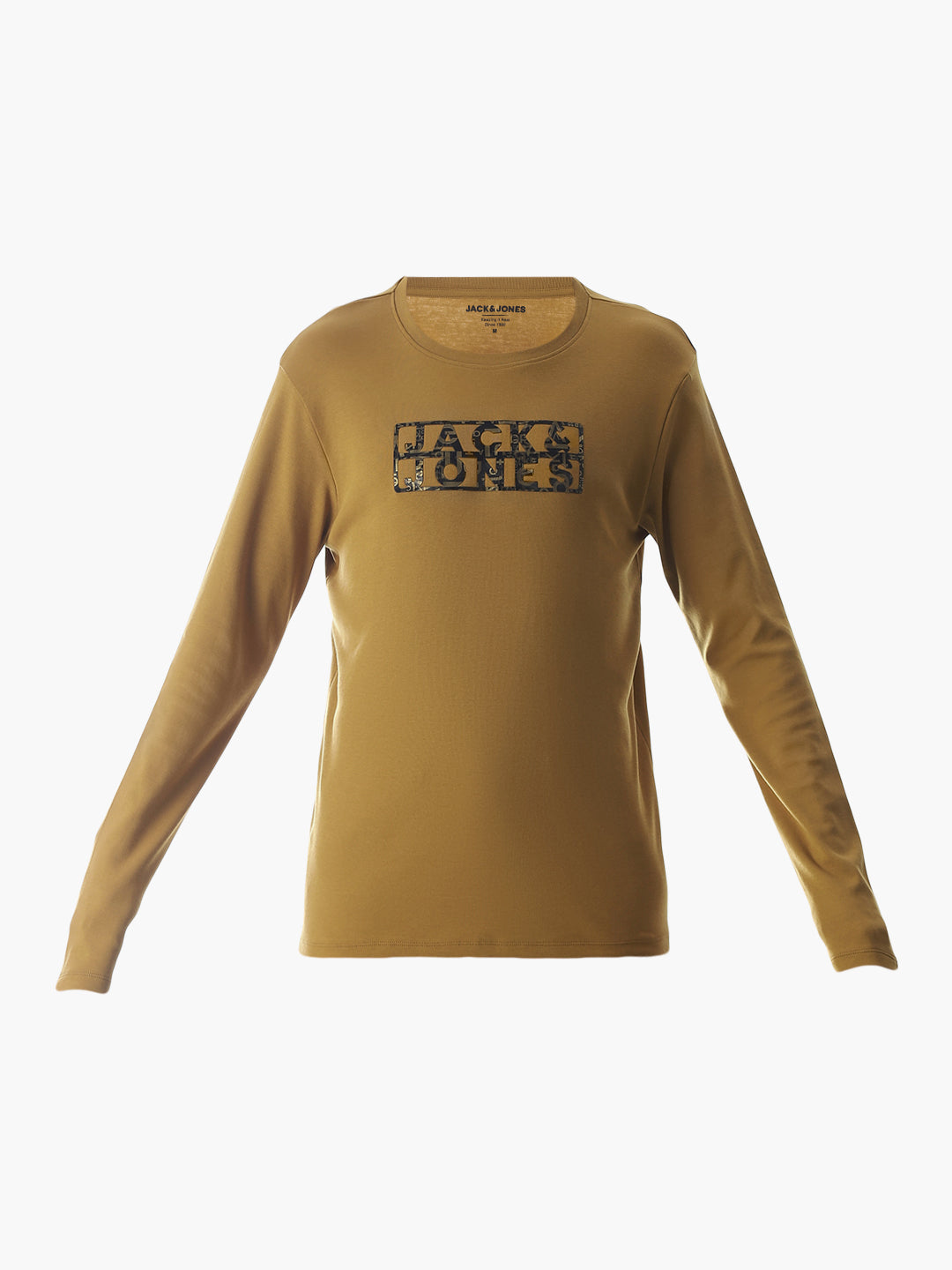 Logo Print Full Sleeves T-shirt - Brown