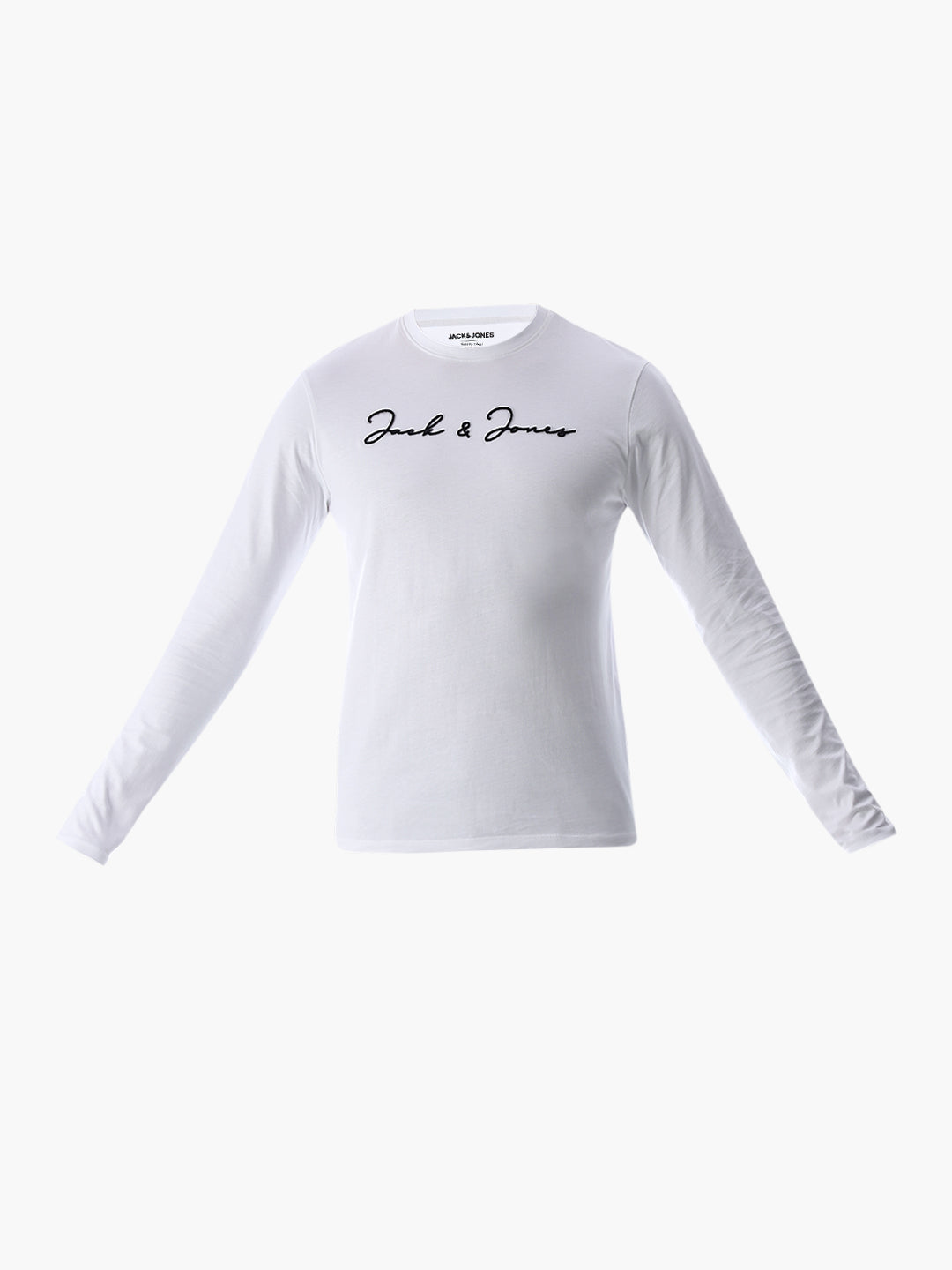 Logo Print Full Sleeves T-shirt - White