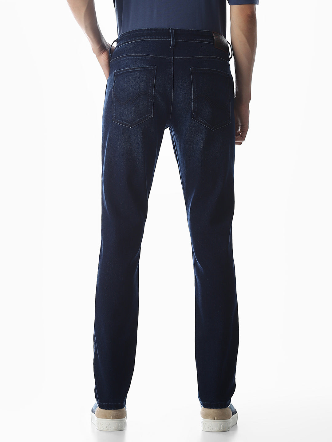 Washed Glenn Slim Fit Jeans - Dark Blue