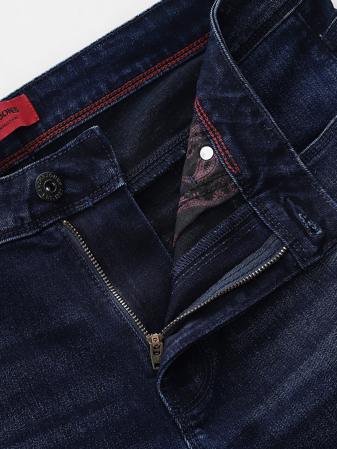 Washed Glenn Slim Fit Jeans - Dark Blue