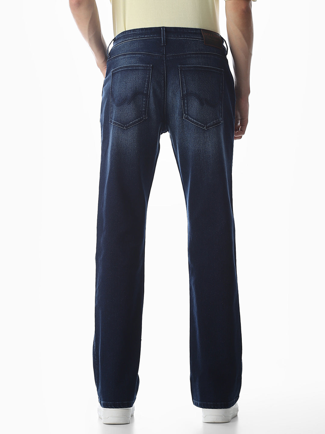 Blue Mildly Washed Cliff Bootcut Jeans