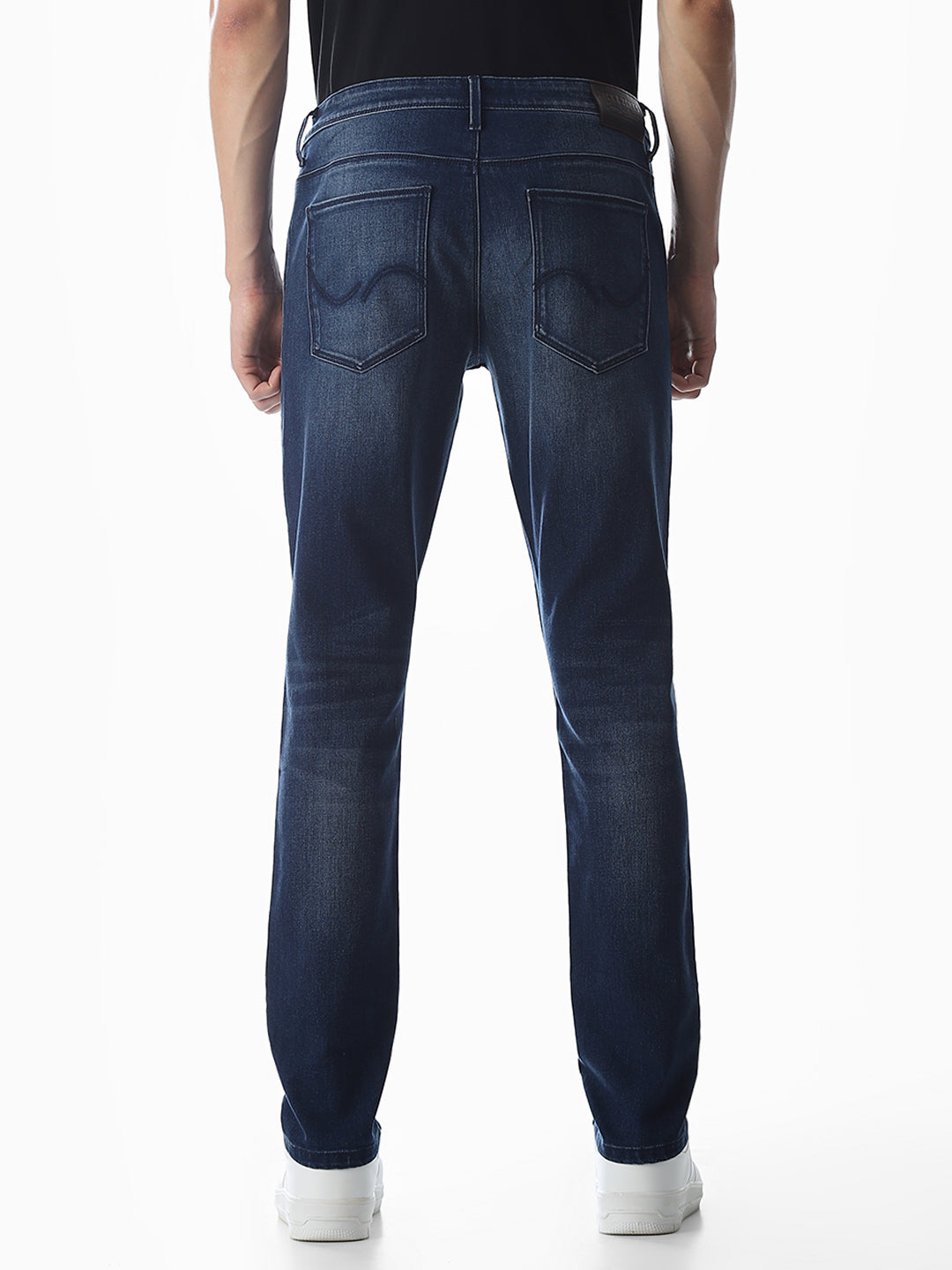 Washed Glenn Slim Fit Jeans - Dark Blue