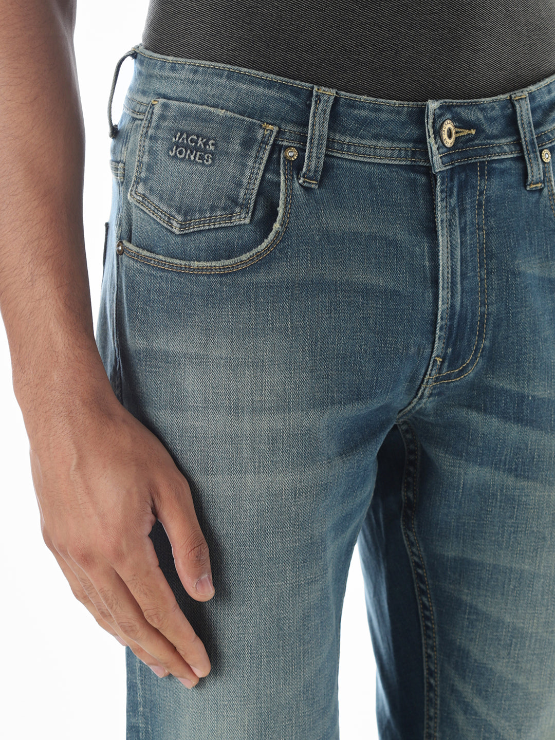 Washed 5 Pocket Regular Fit Jeans