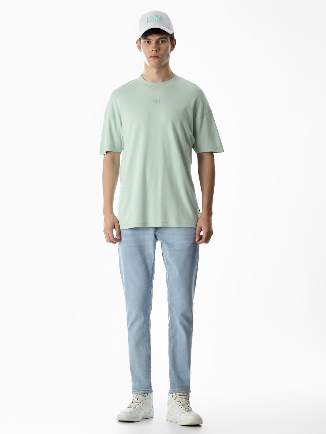 5 Pocket Cropped Brak Jeans - Light Blue