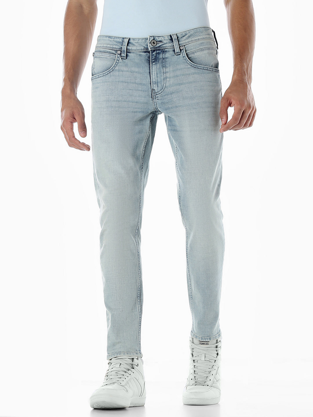 Light Blue 5 Pocket Slim Fit Jeans