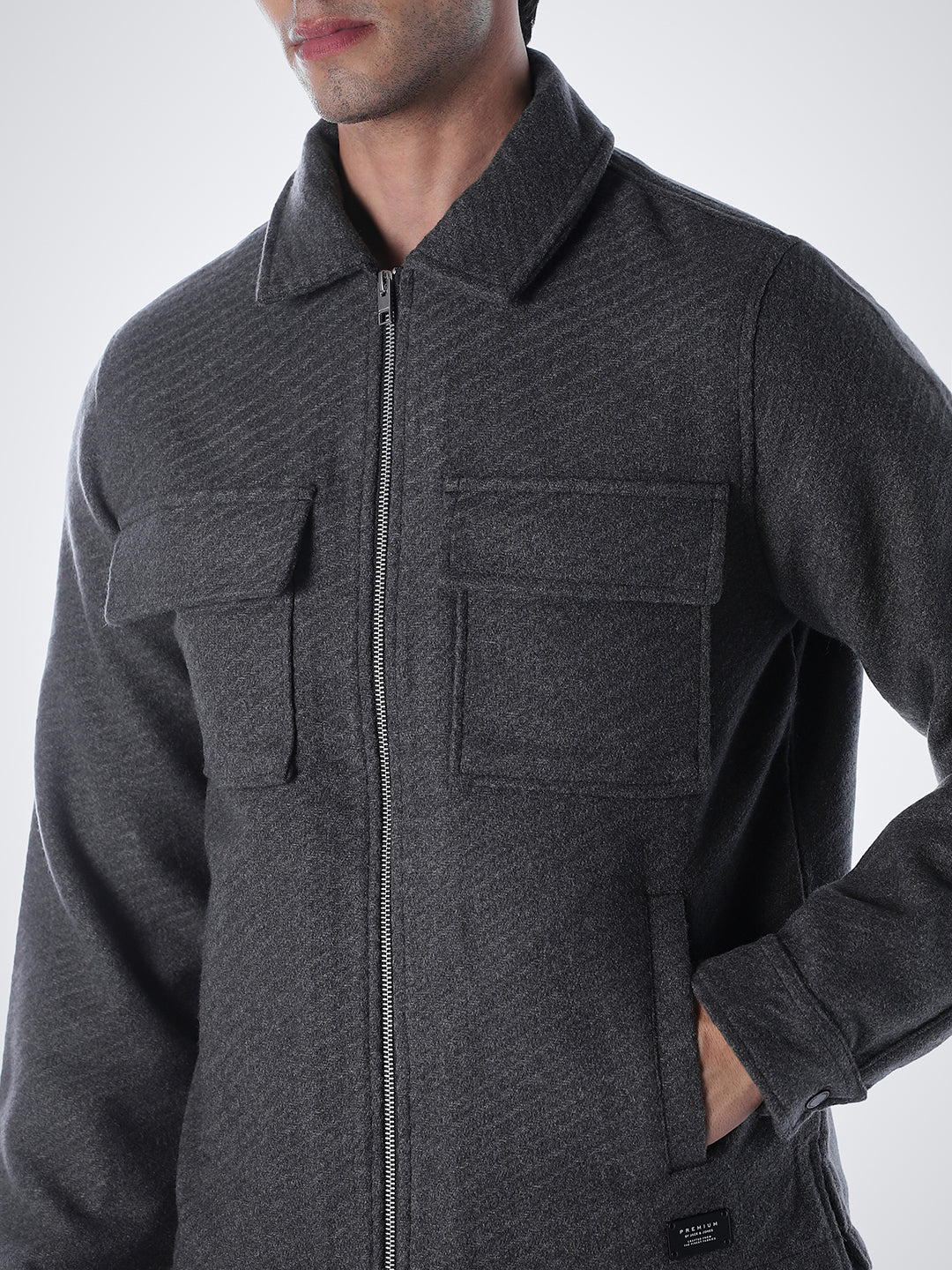 Dark Grey Zipped Jacket