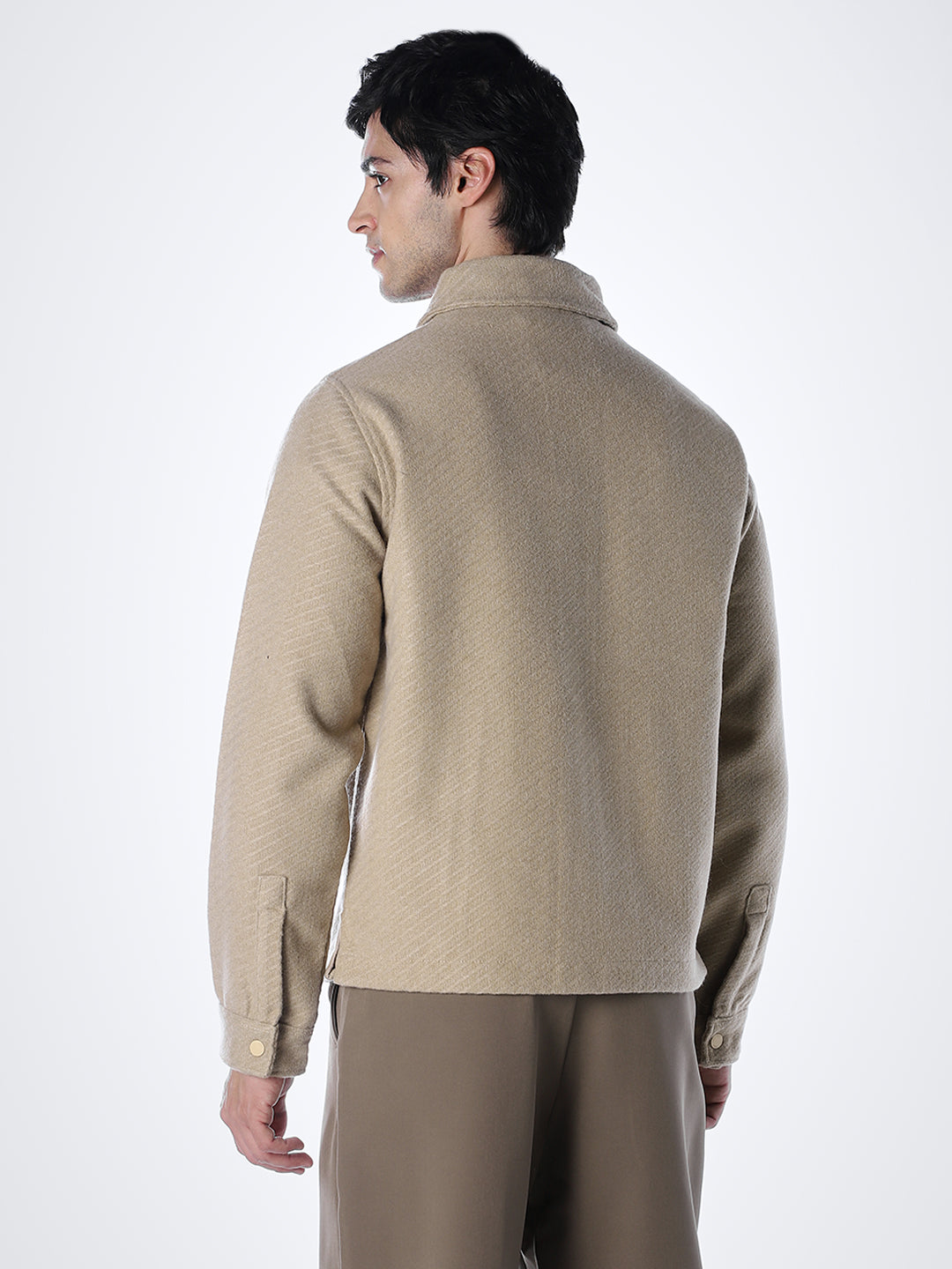 Beige Zipped Jacket