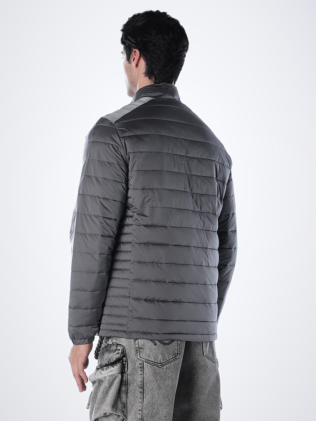 Grey High Neck Jacket