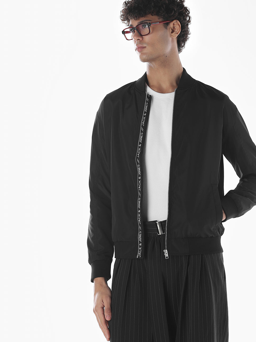 2 Pocket Zip-Up Bomber Jacket