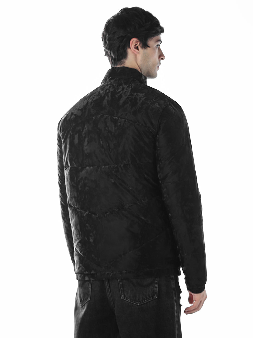 Zip-Up High Neck Puffer Jacket