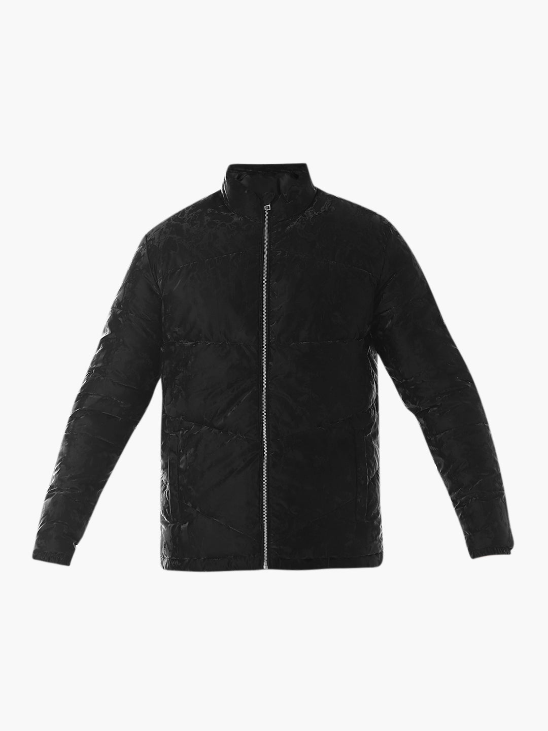 Zip-Up High Neck Puffer Jacket