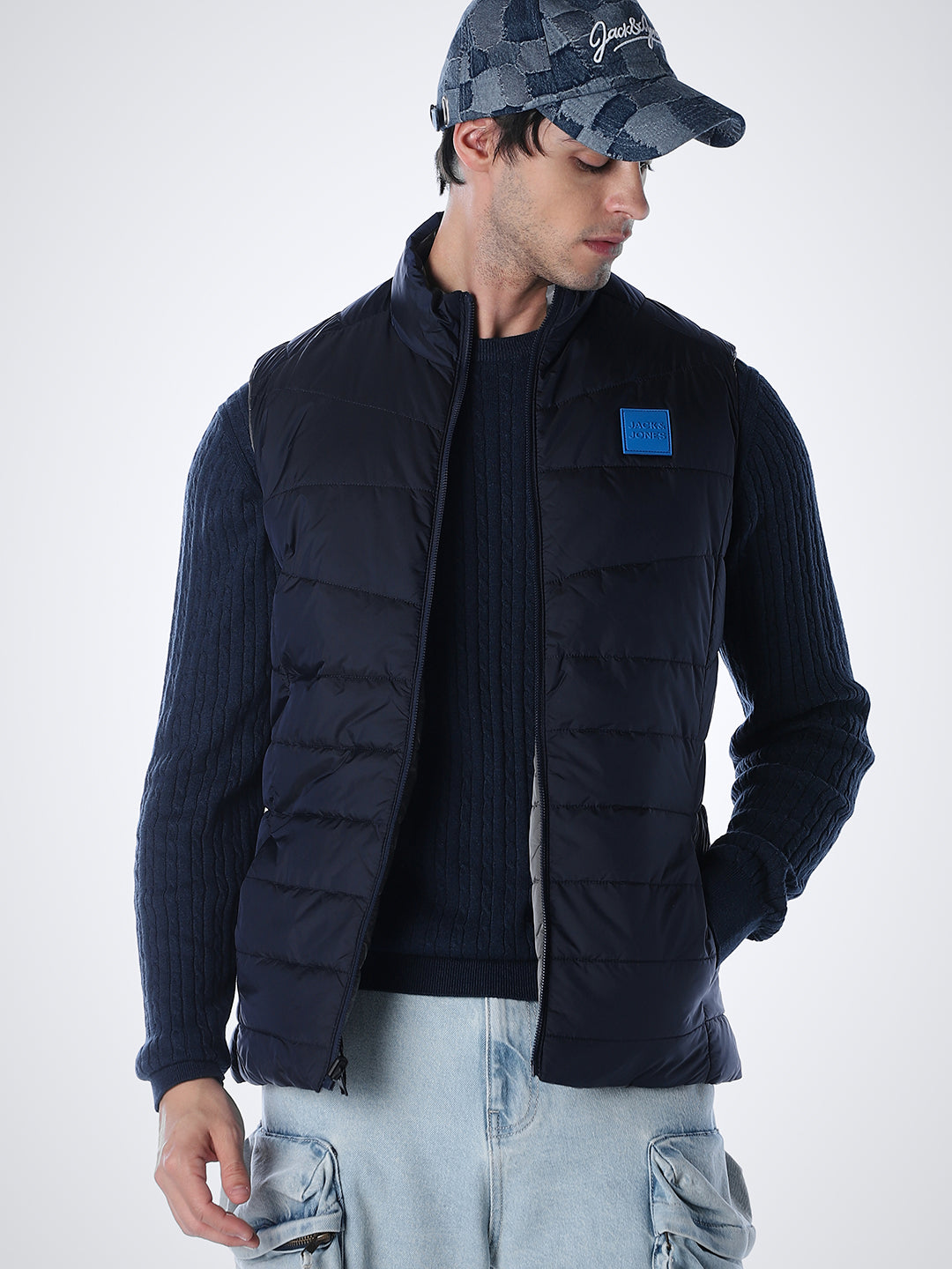 Blue Reversible Puffer Vest