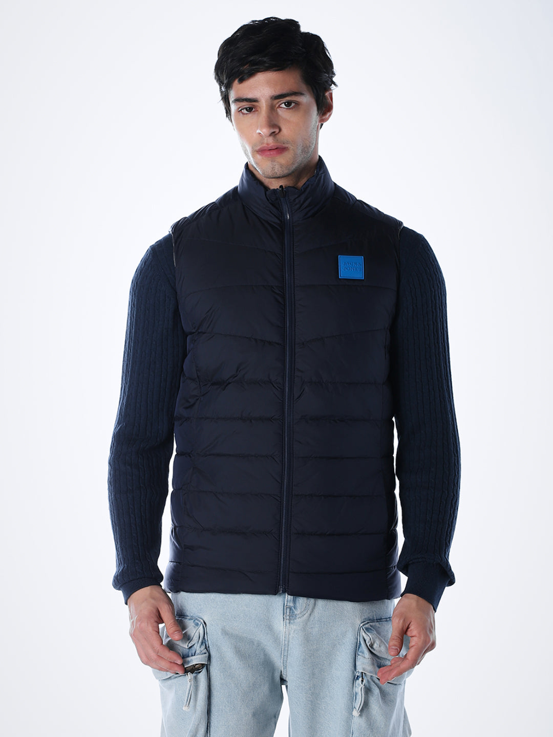 Blue Reversible Puffer Vest