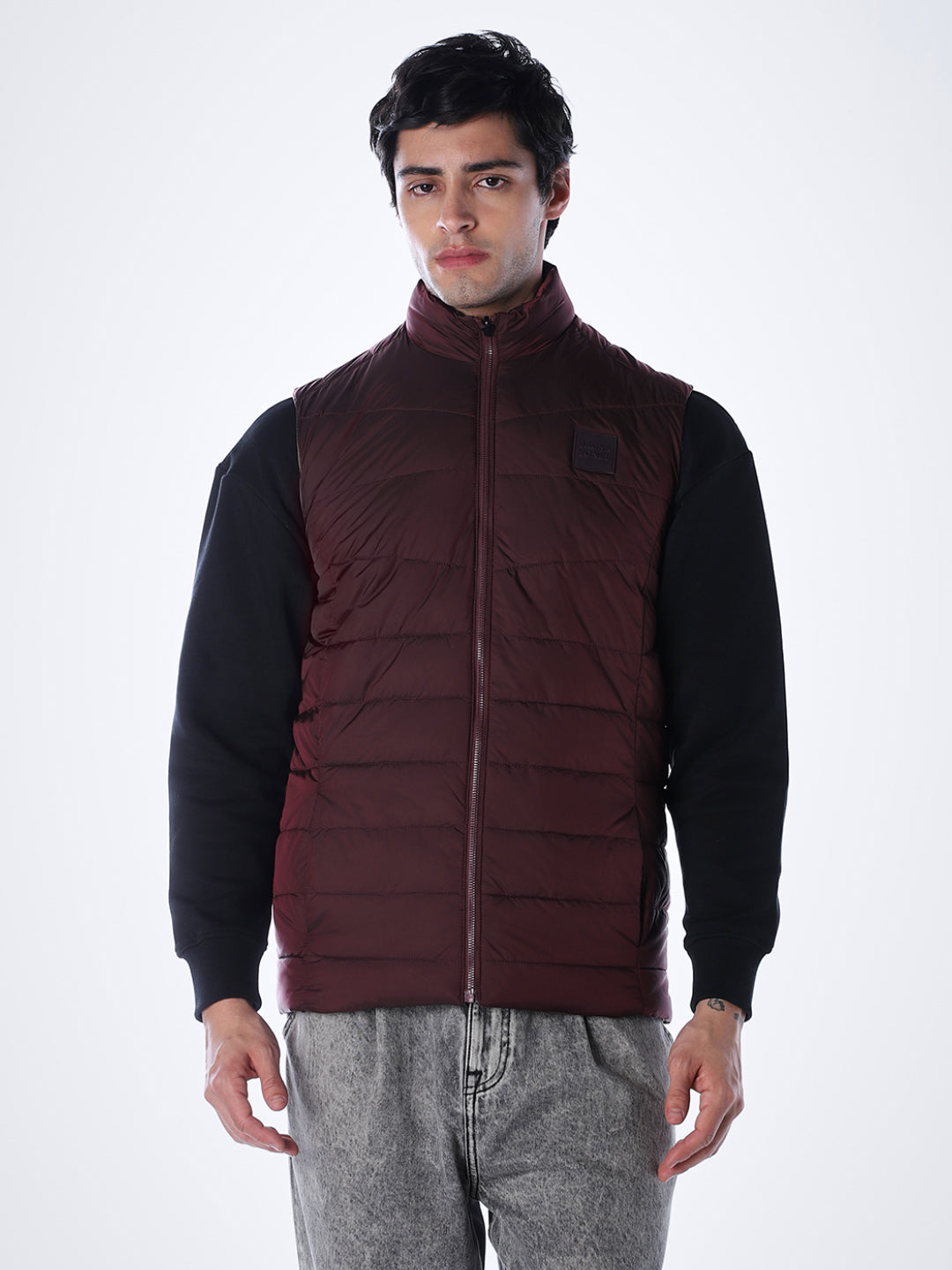 Maroon Reversible Puffer Vest
