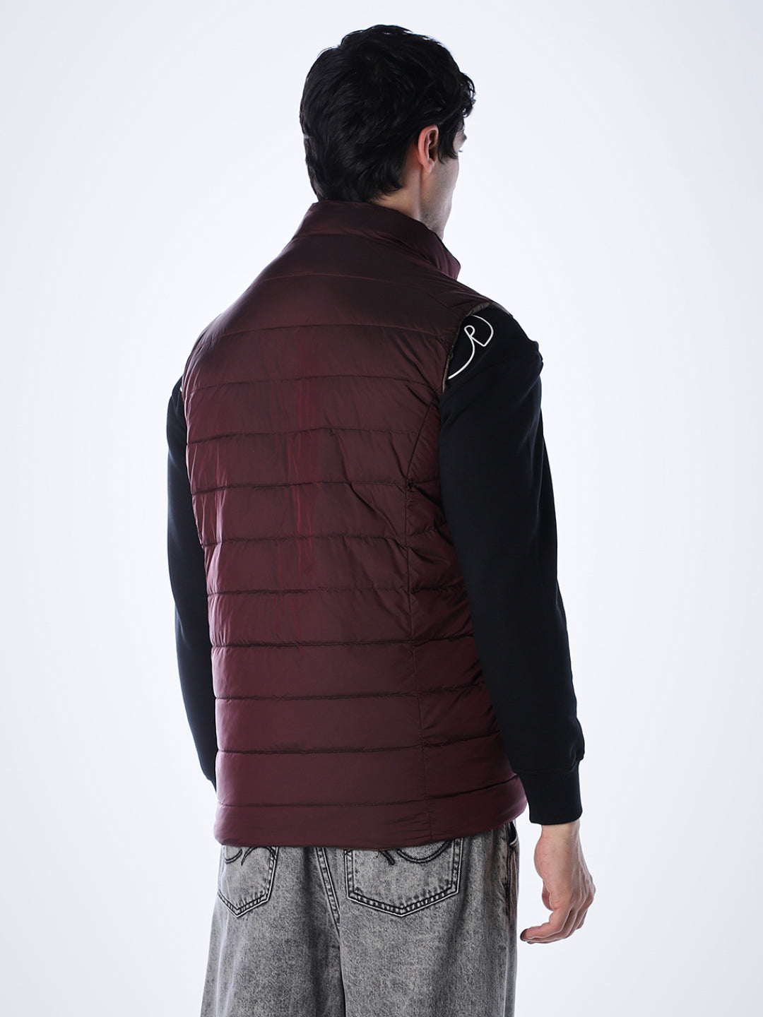 Maroon Reversible Puffer Vest